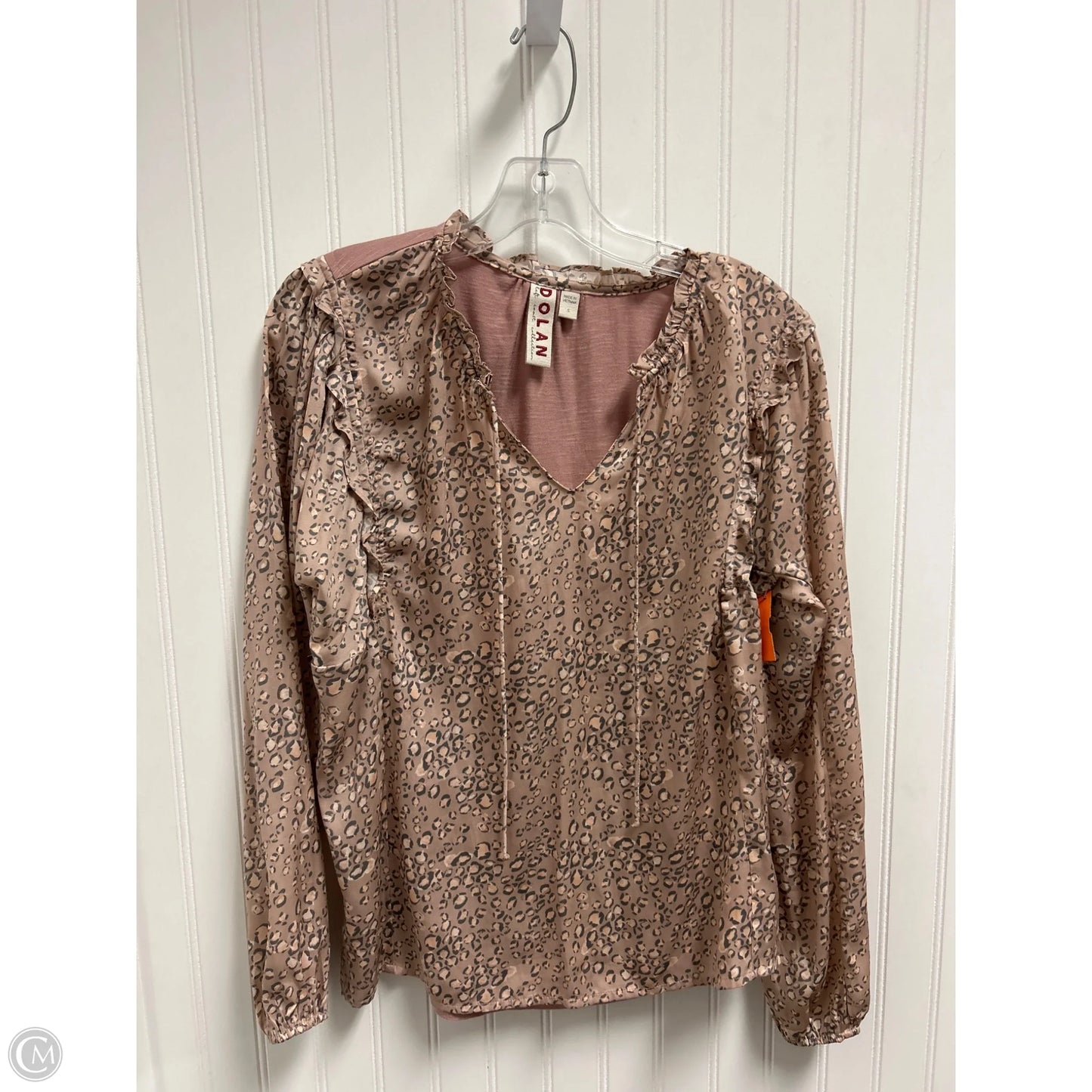 Top Long Sleeve Basic By Dolan Left Coast In Pink, Size: S