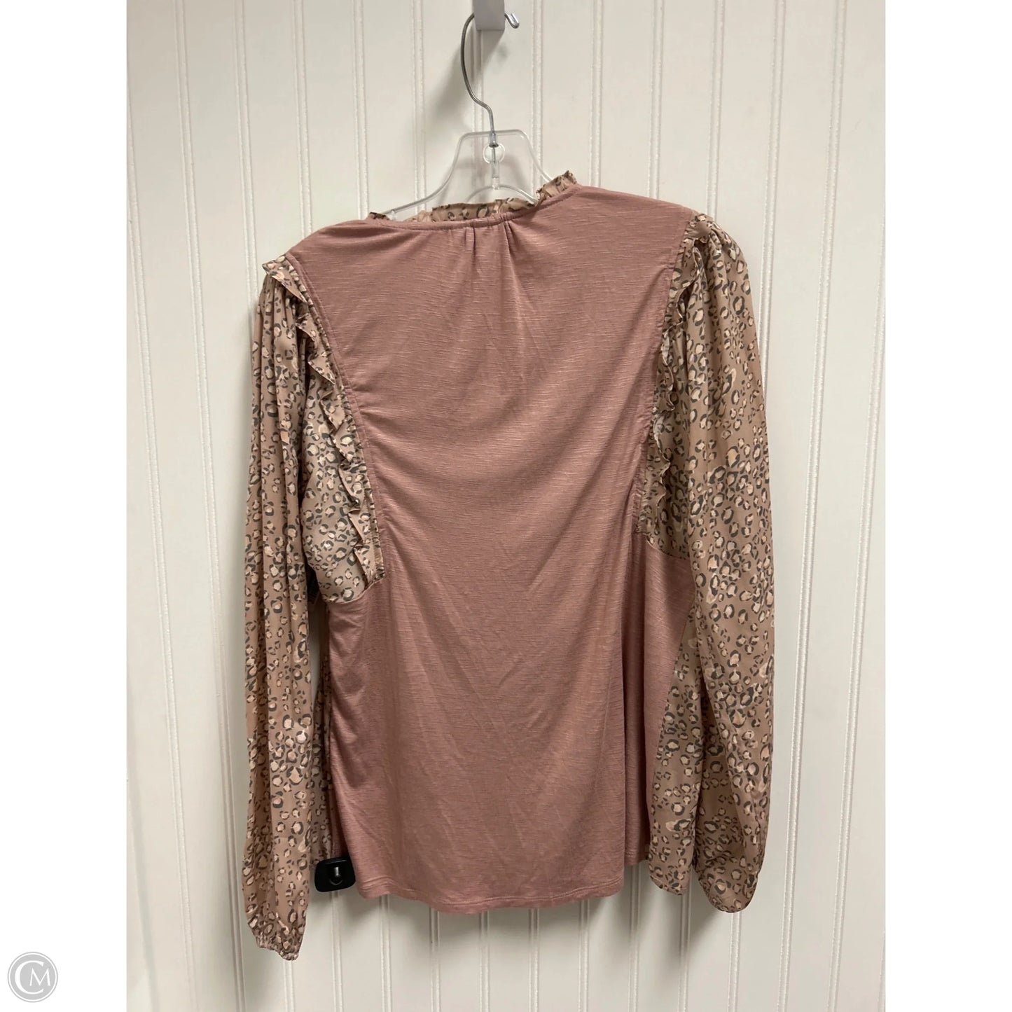 Top Long Sleeve Basic By Dolan Left Coast In Pink, Size: S
