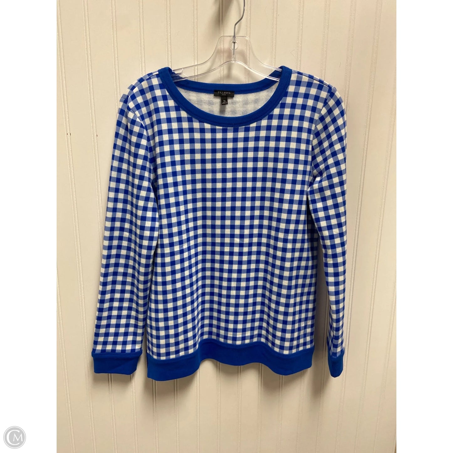 Sweatshirt Crewneck By Talbots In Blue & White, Size: Sp