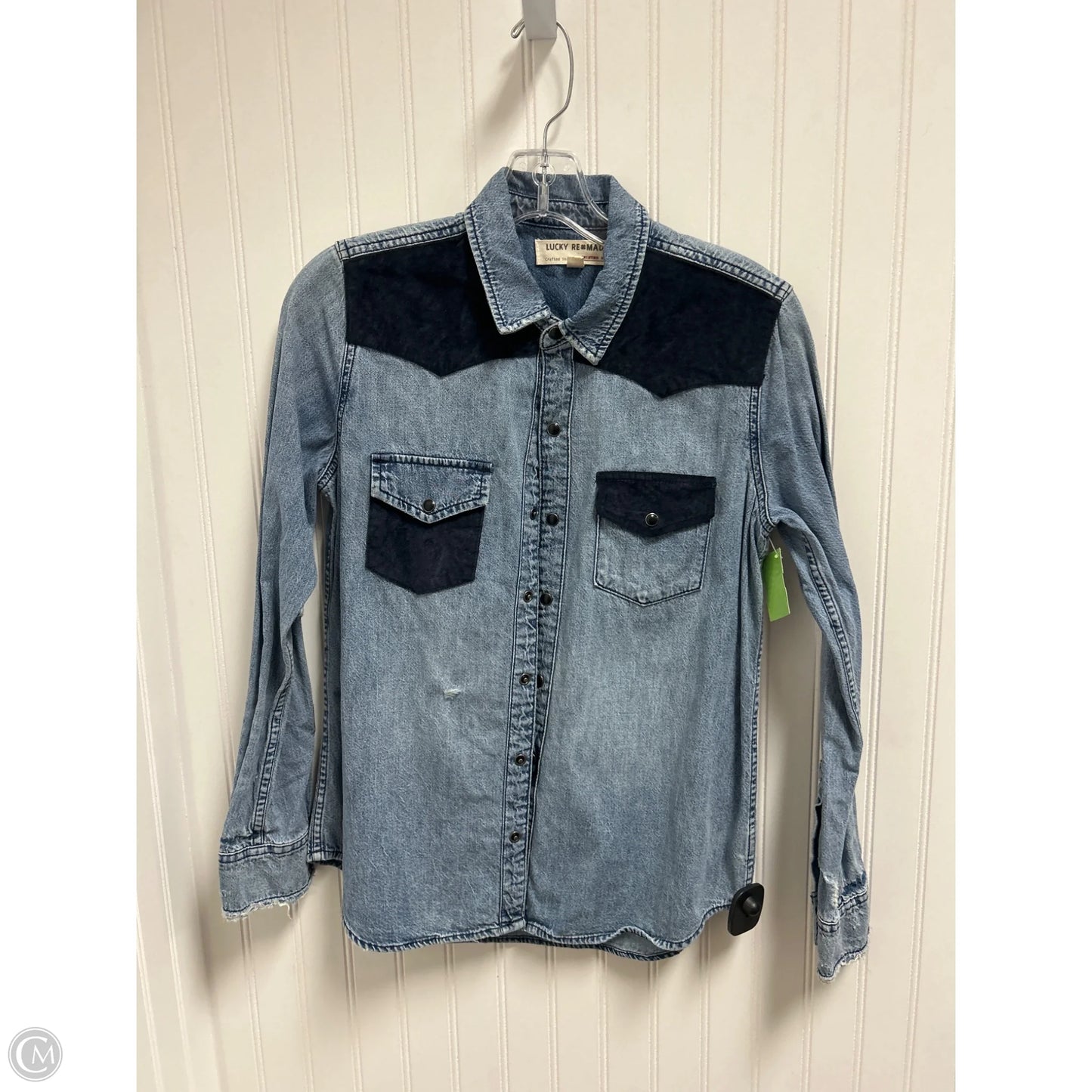 Top Long Sleeve By Lucky Brand In Blue Denim, Size: Sp