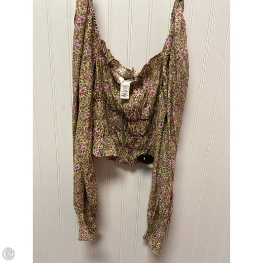 Top Long Sleeve By H&m In Floral Print, Size: Xs