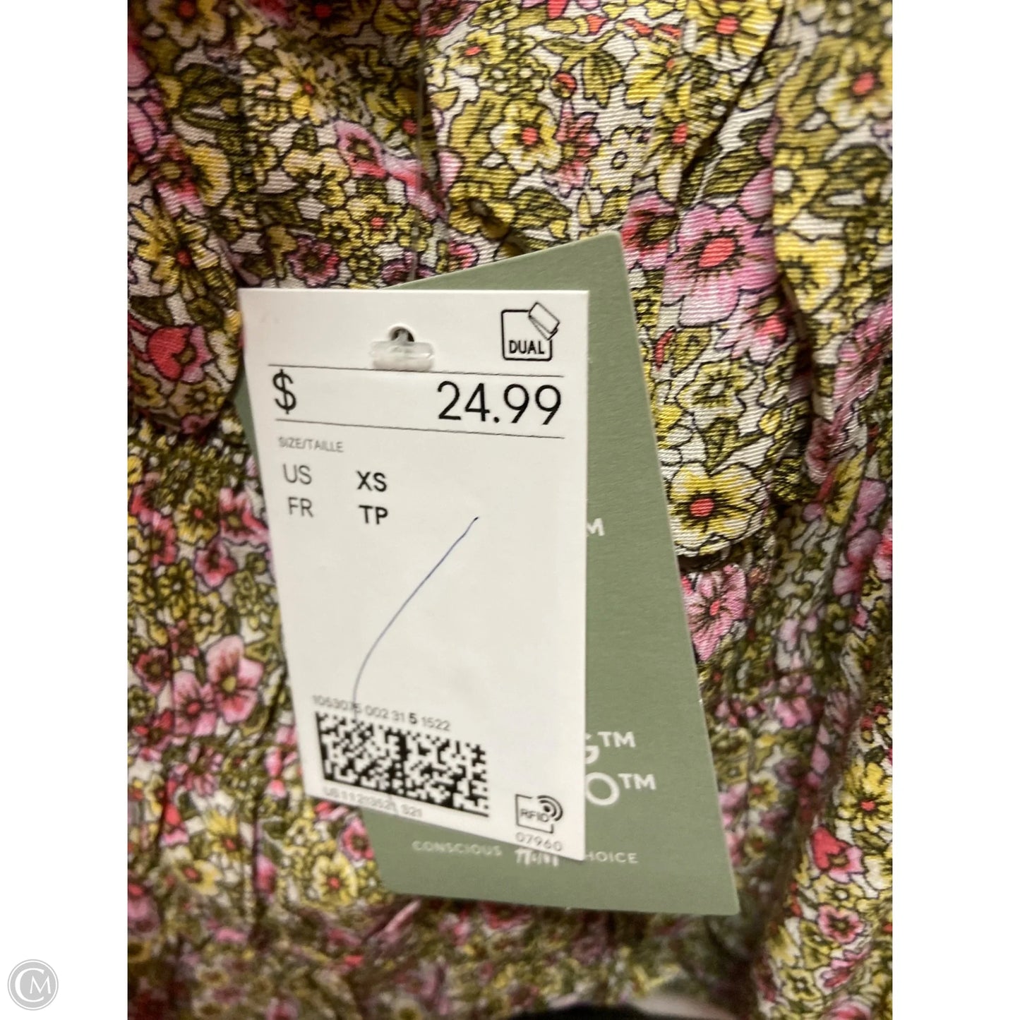 Top Long Sleeve By H&m In Floral Print, Size: Xs