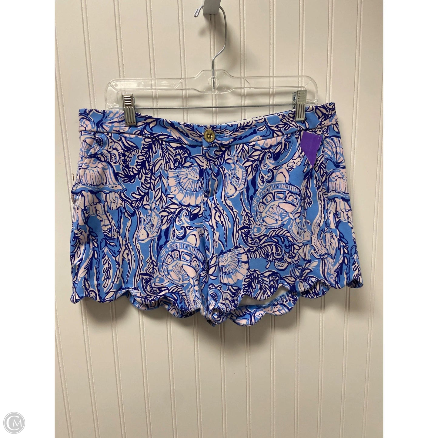 Shorts Designer By Lilly Pulitzer In Blue & White, Size: 10