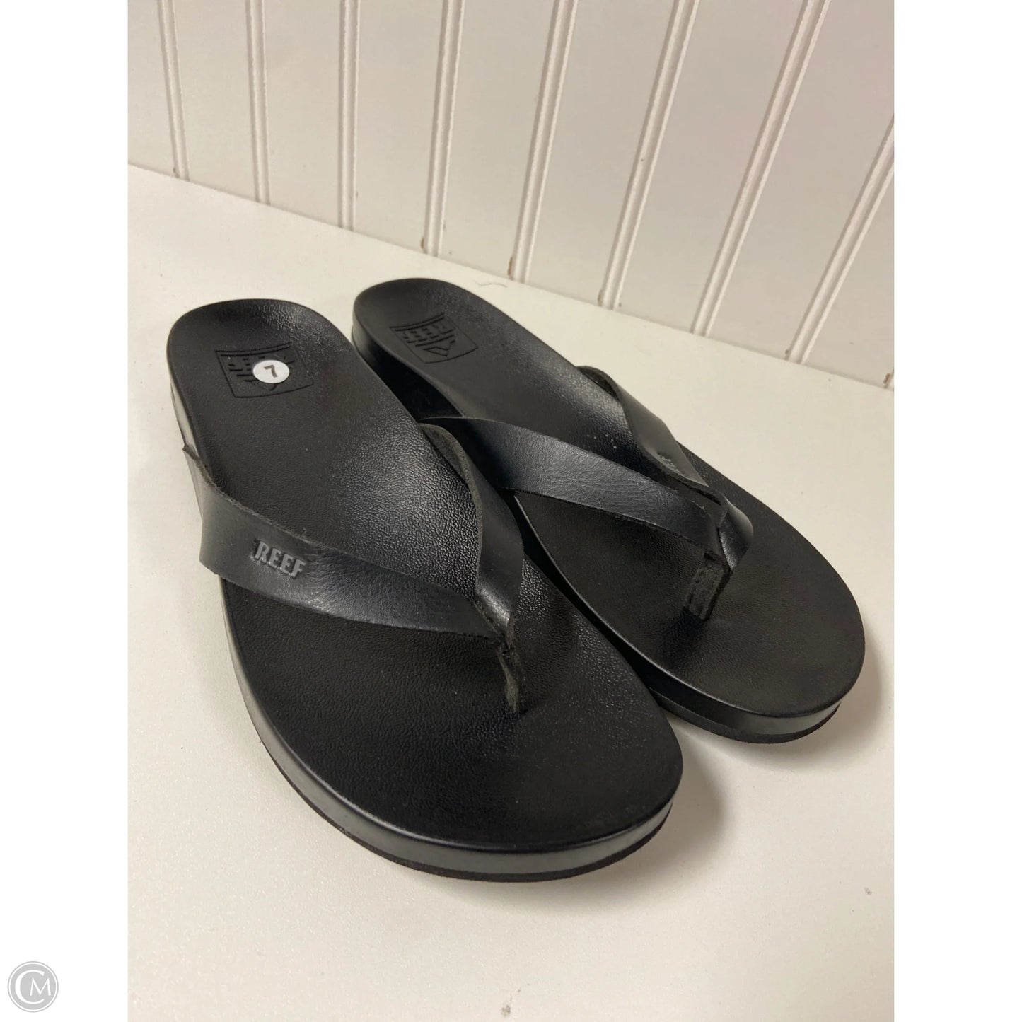 Sandals Flip Flops By Reef In Black, Size: 7