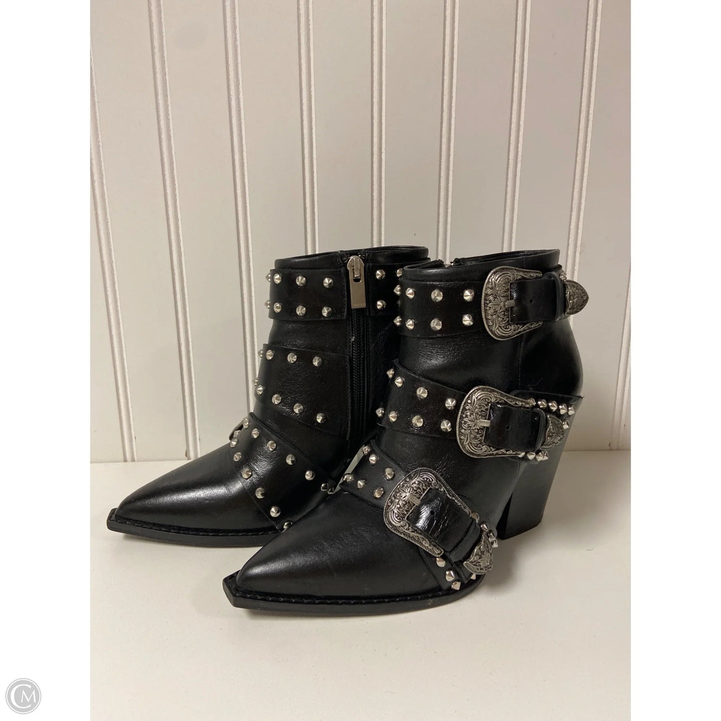 Boots Ankle Heels By Cma In Black, Size: 6