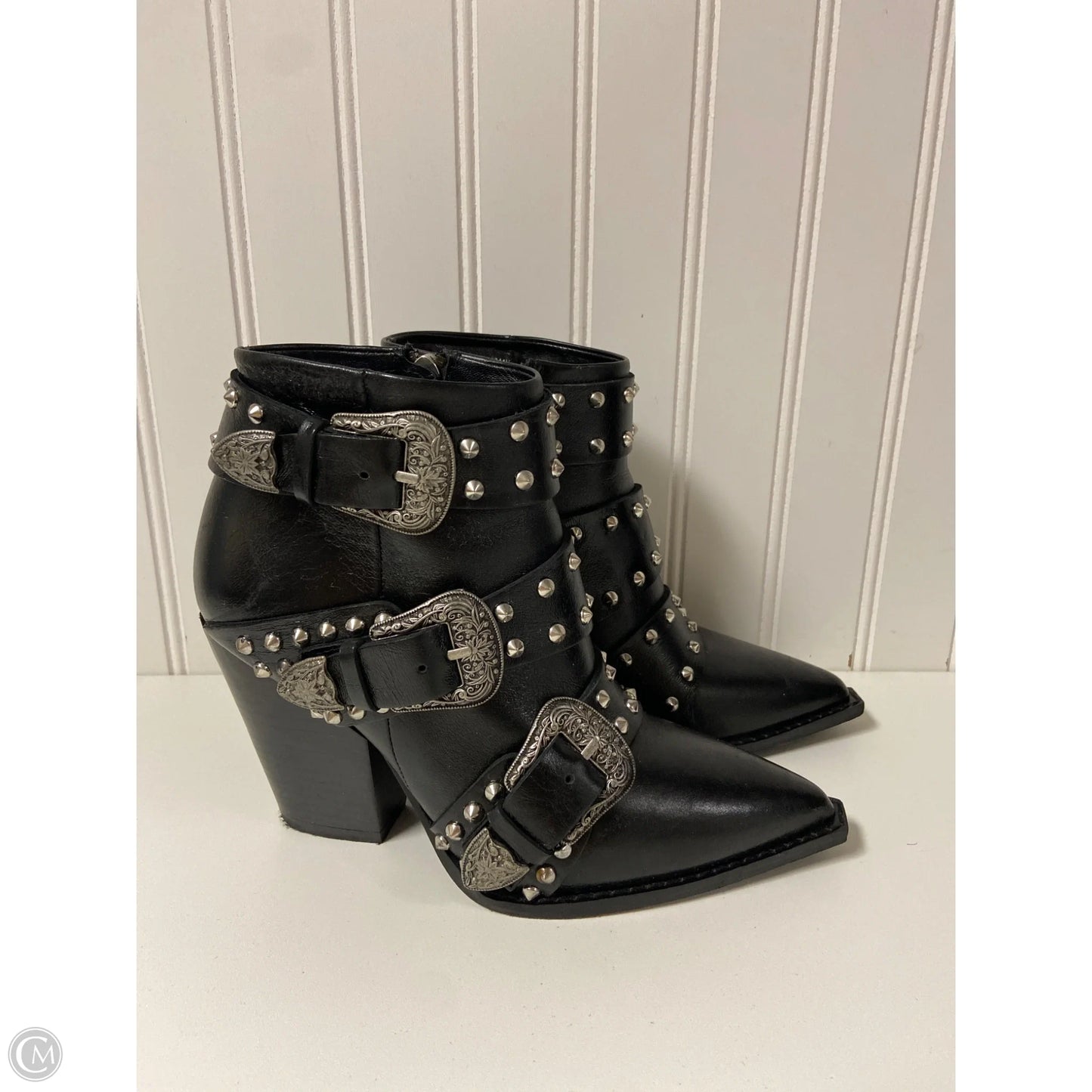 Boots Ankle Heels By Cma In Black, Size: 6