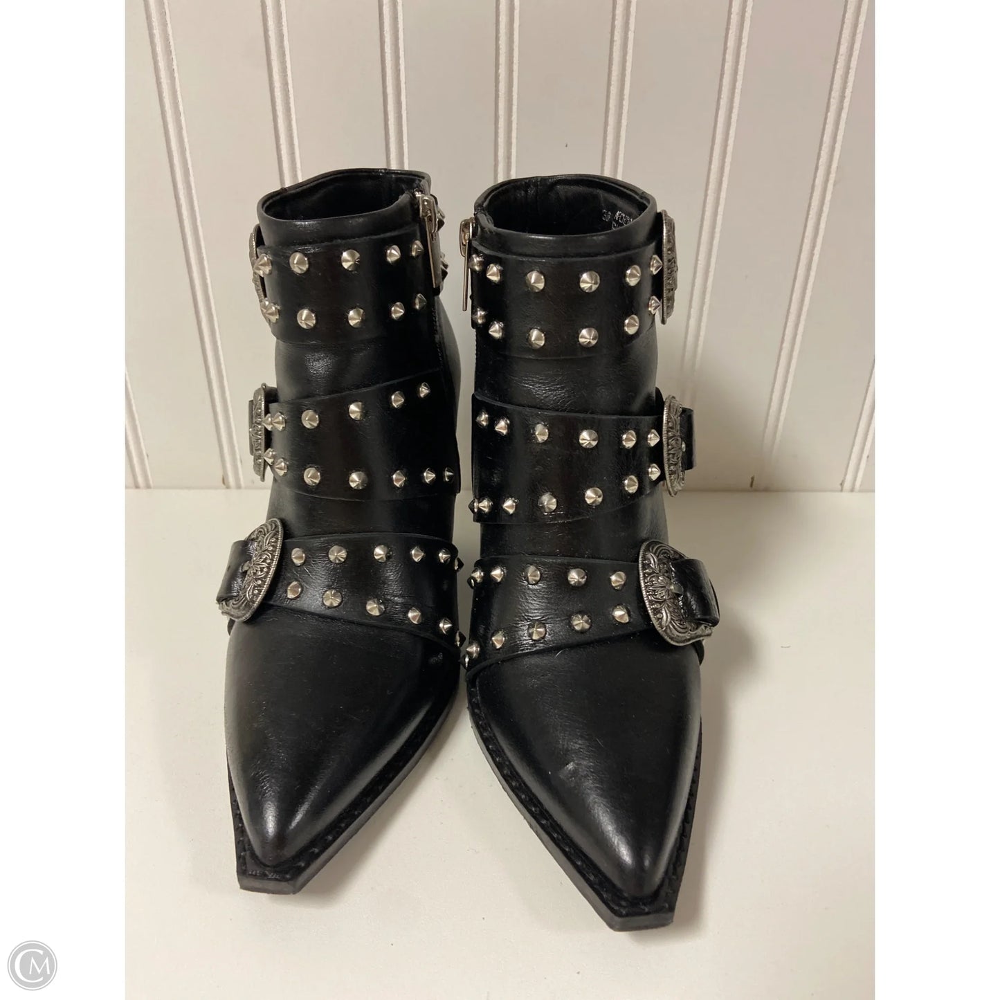Boots Ankle Heels By Cma In Black, Size: 6