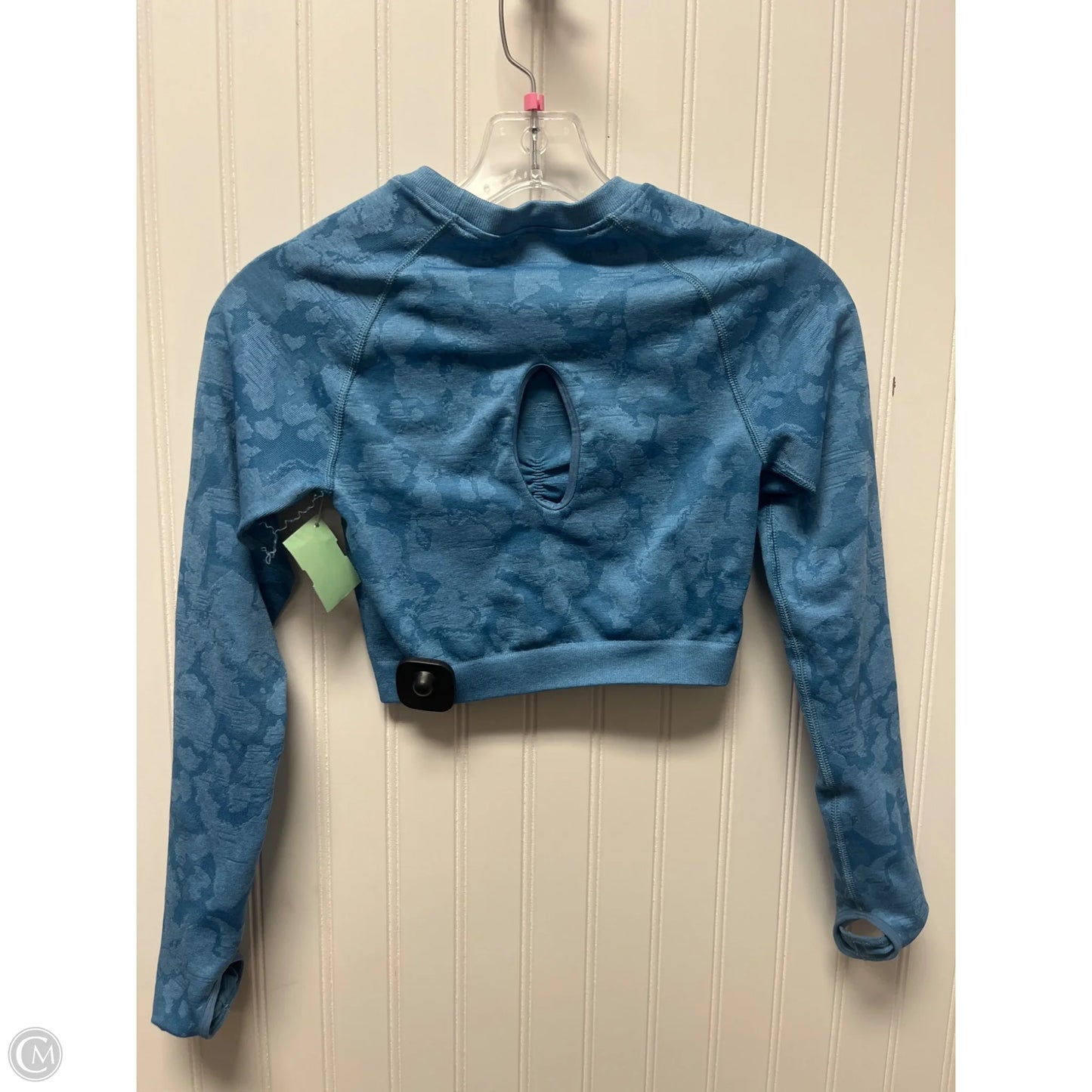 Athletic Top Long Sleeve Crewneck By Gym Shark In Blue, Size: S