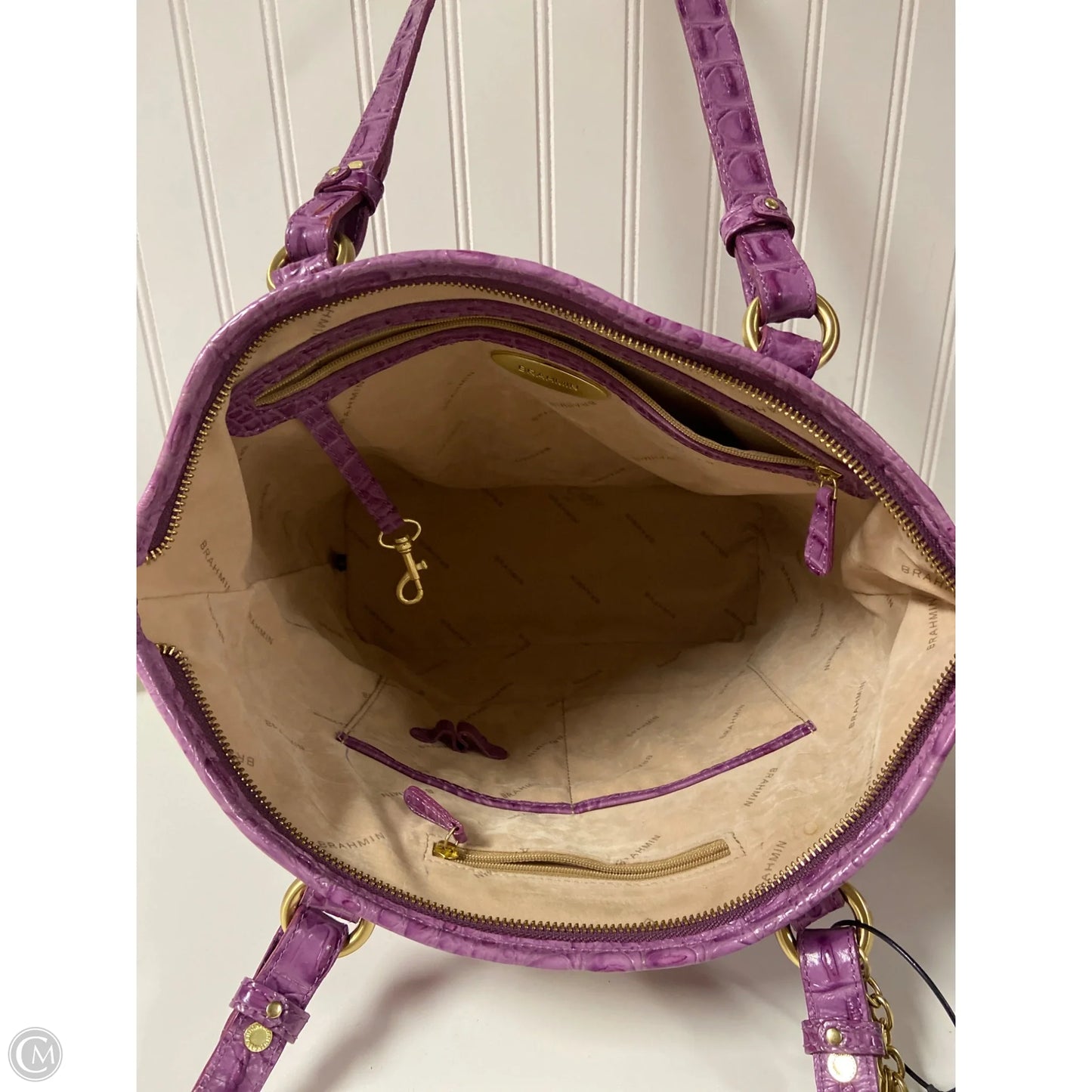 Handbag Designer By Brahmin, Size: Large