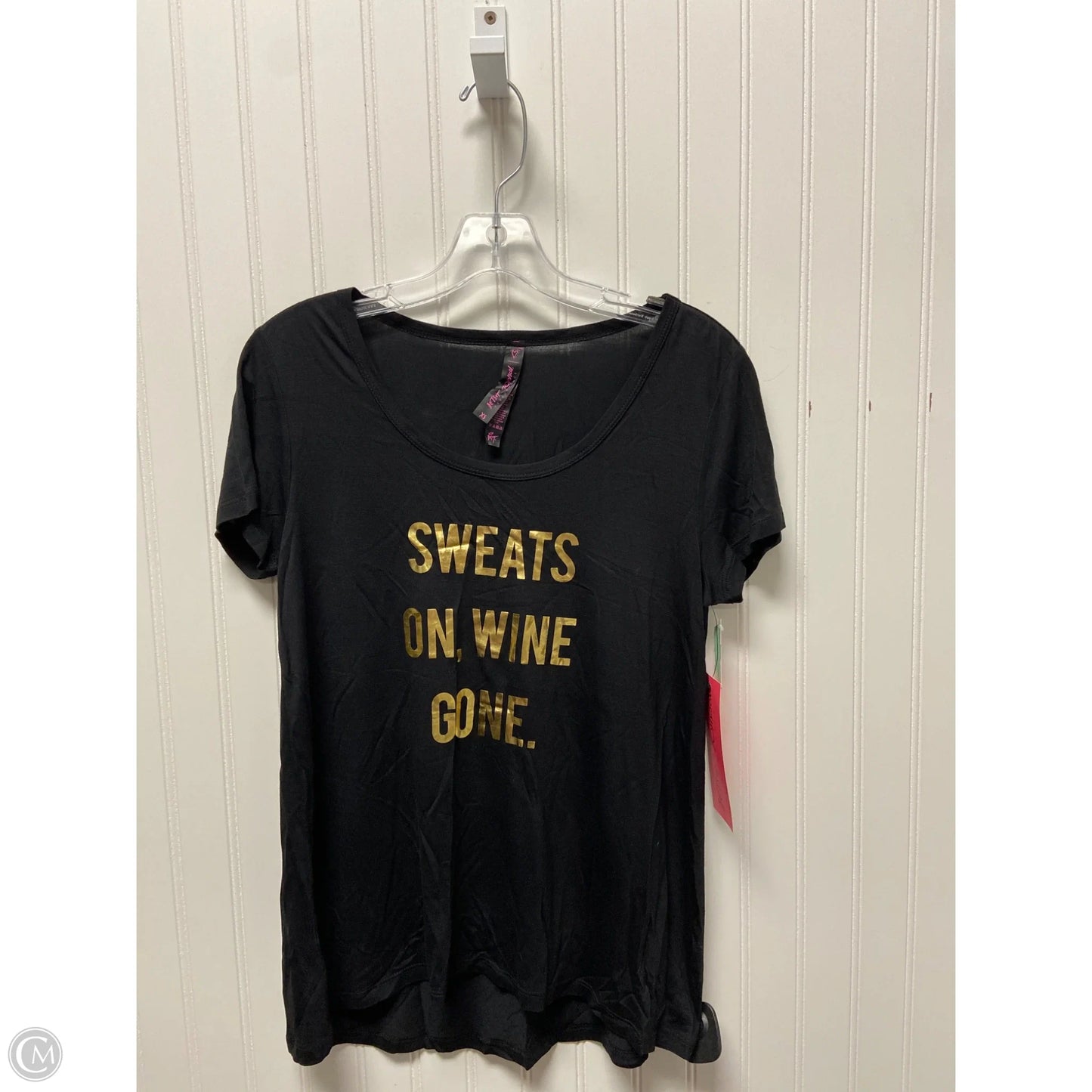 Athletic Top Short Sleeve By Betsey Johnson In Black, Size: Xs