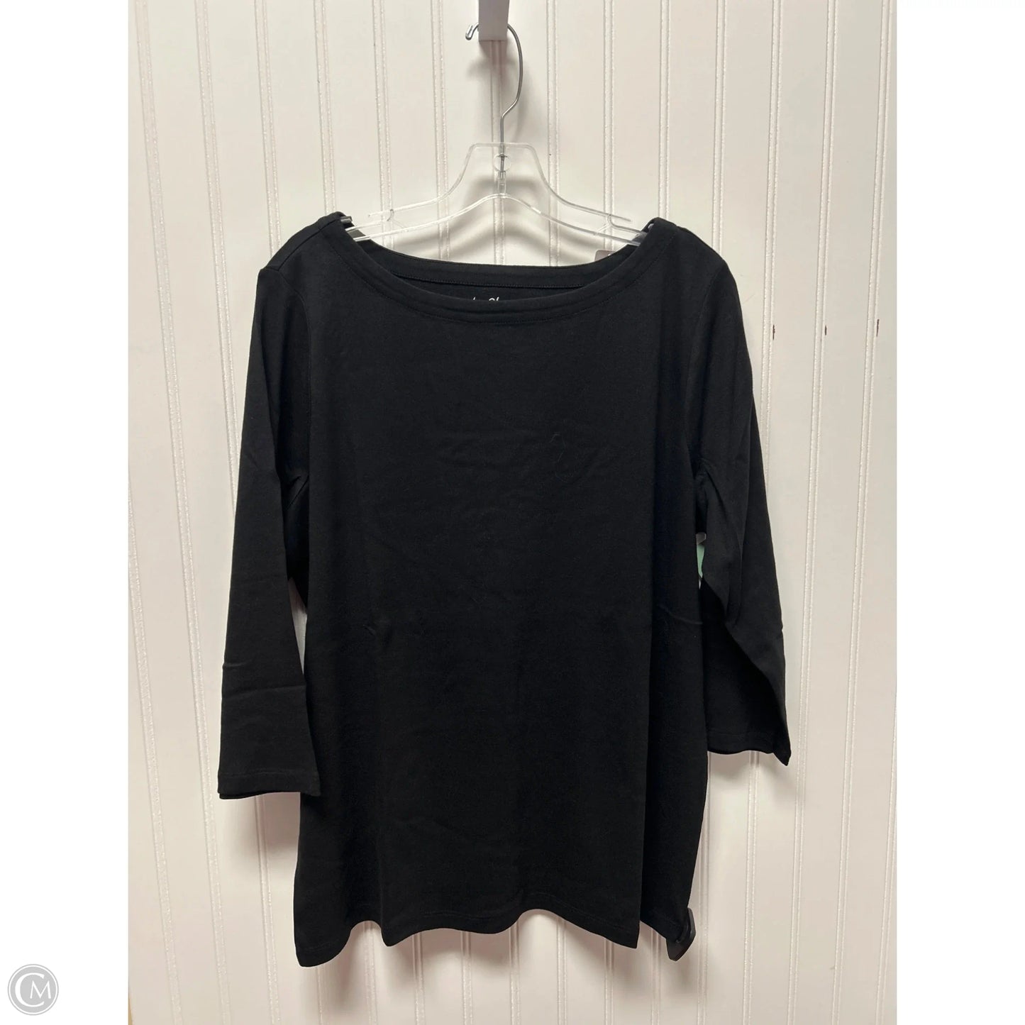 Top Long Sleeve Basic By Chicos In Black, Size: L