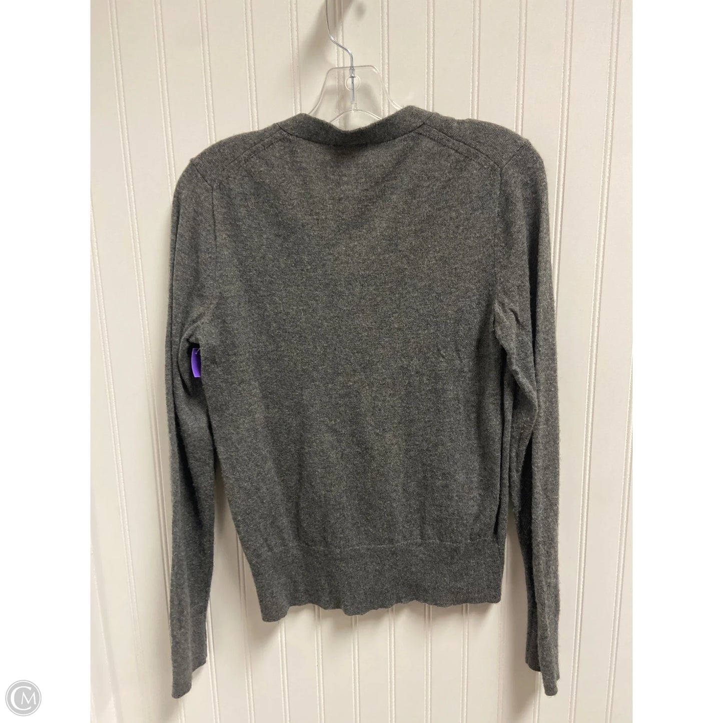 Sweater Cardigan Designer By Kate Spade In Grey, Size: M