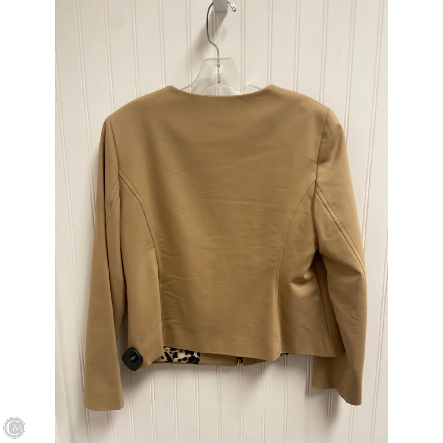 Jacket Shirt By Chicos In Tan, Size: M