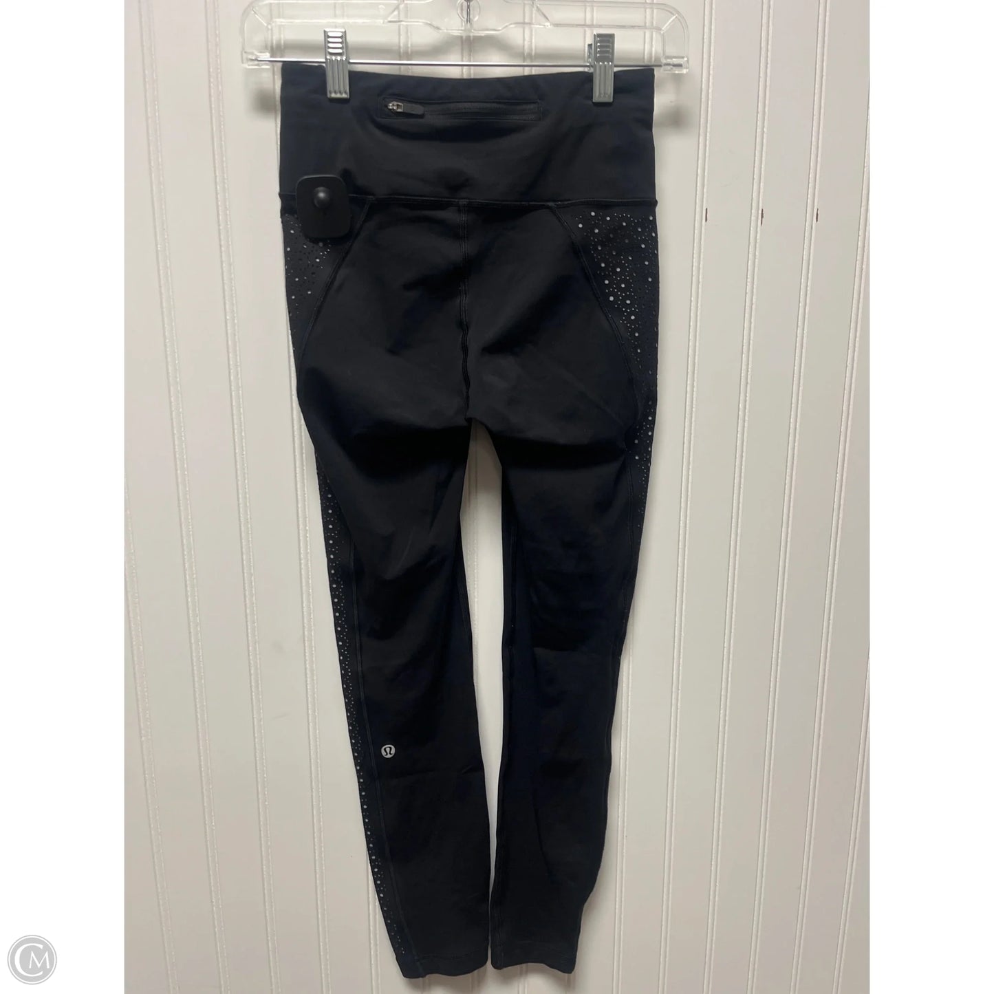 Athletic Leggings By Lululemon In Black & Cream, Size: S