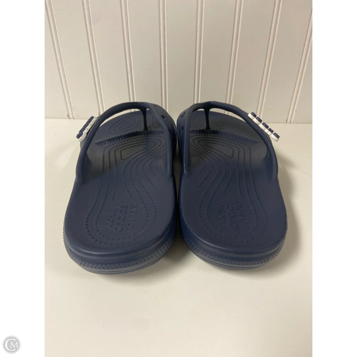Sandals Flip Flops By Crocs In Navy, Size: 11
