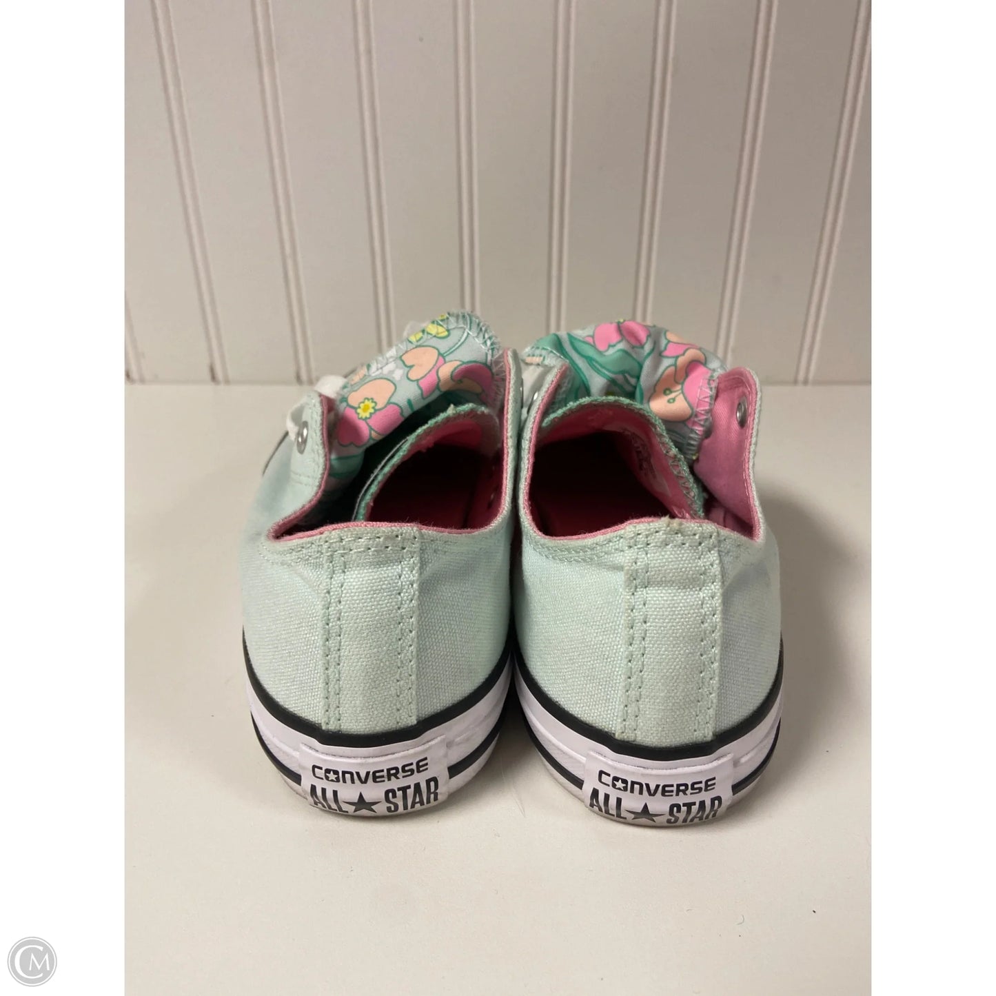 Shoes Flats By Converse In Green & Pink, Size: 5
