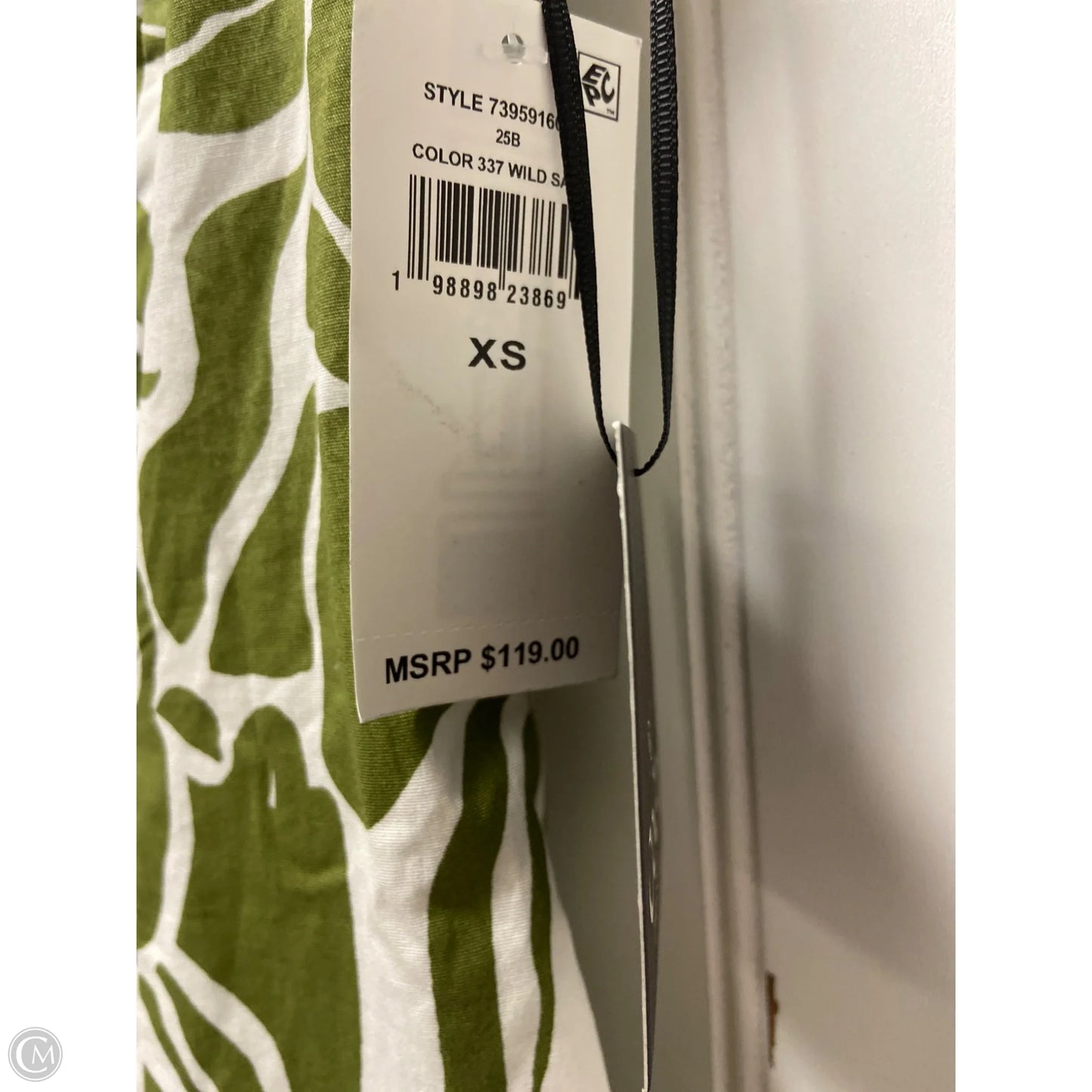 Dress Casual Maxi By Cece In Green & White, Size: Xs