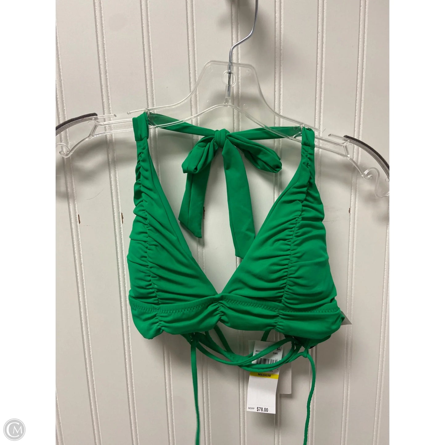 Swimsuit Top By Cmb In Green, Size: M