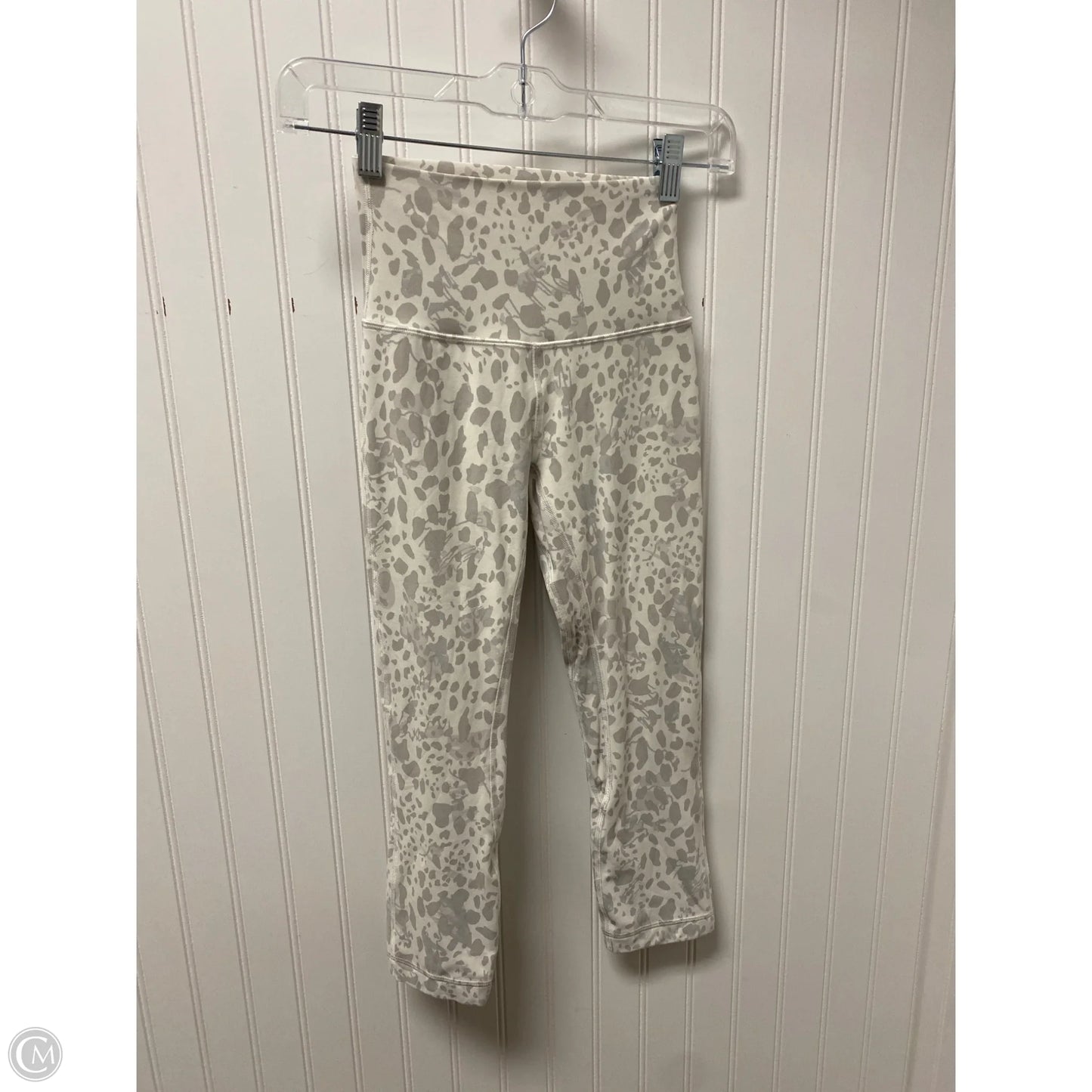 Athletic Leggings Capris By Lululemon In Grey & White, Size: Xs