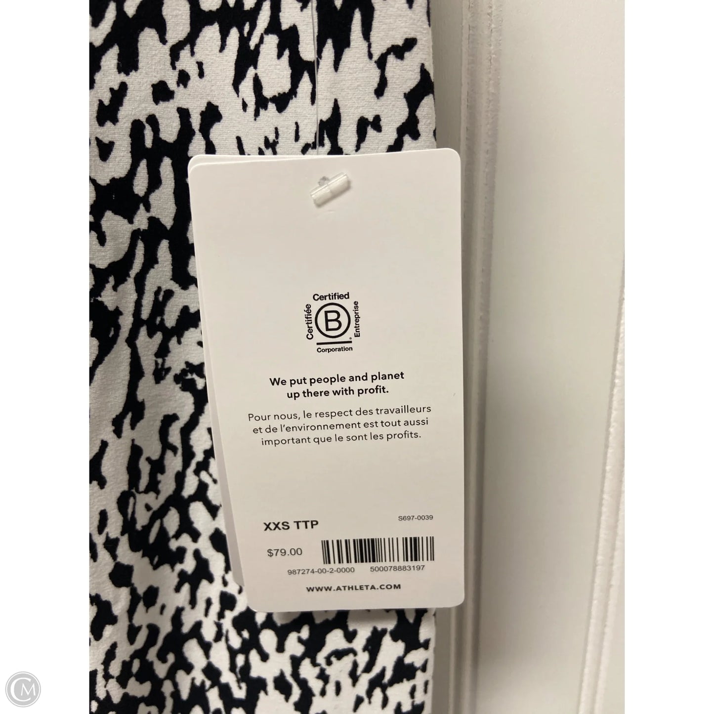 Athletic Leggings Capris By Athleta In Black & White, Size: Xxs