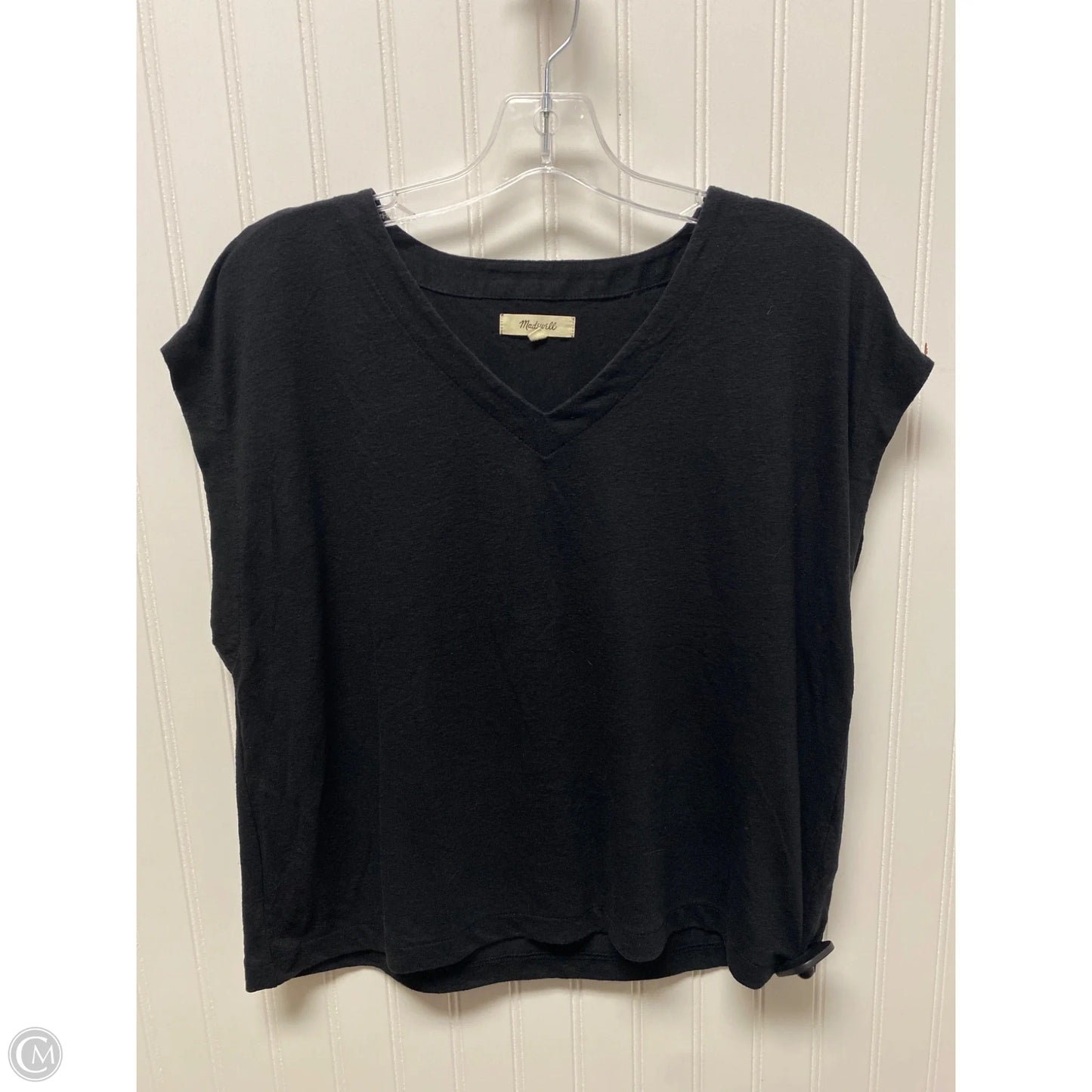Top Short Sleeve Basic By Madewell In Black, Size: M
