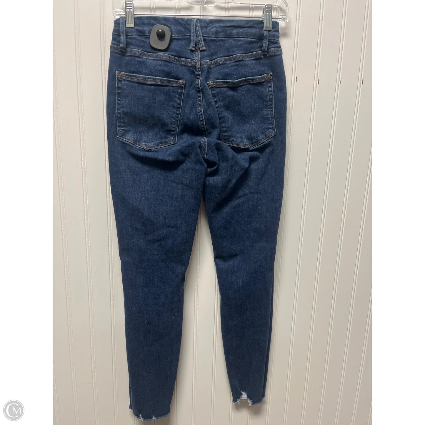 Jeans Skinny By Good American In Blue Denim, Size: 6