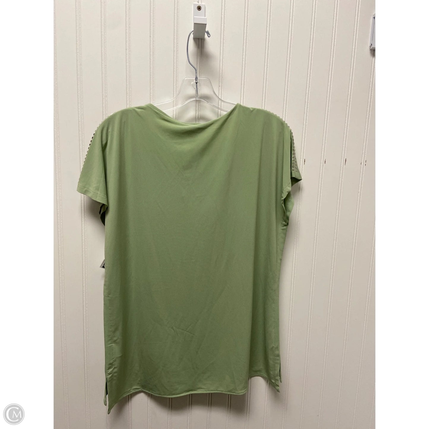 Top Short Sleeve By Carmen By Carmen Marc Valvo In Green, Size: M
