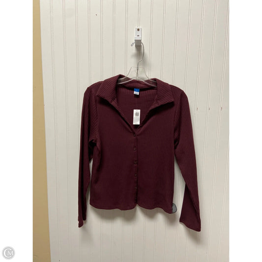 Top Long Sleeve Basic By Old Navy In Purple, Size: L