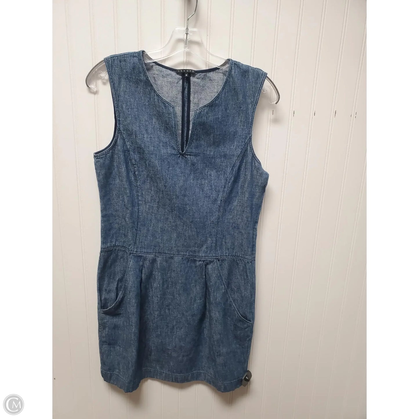 Dress Casual Short By Theory In Blue Denim, Size: M