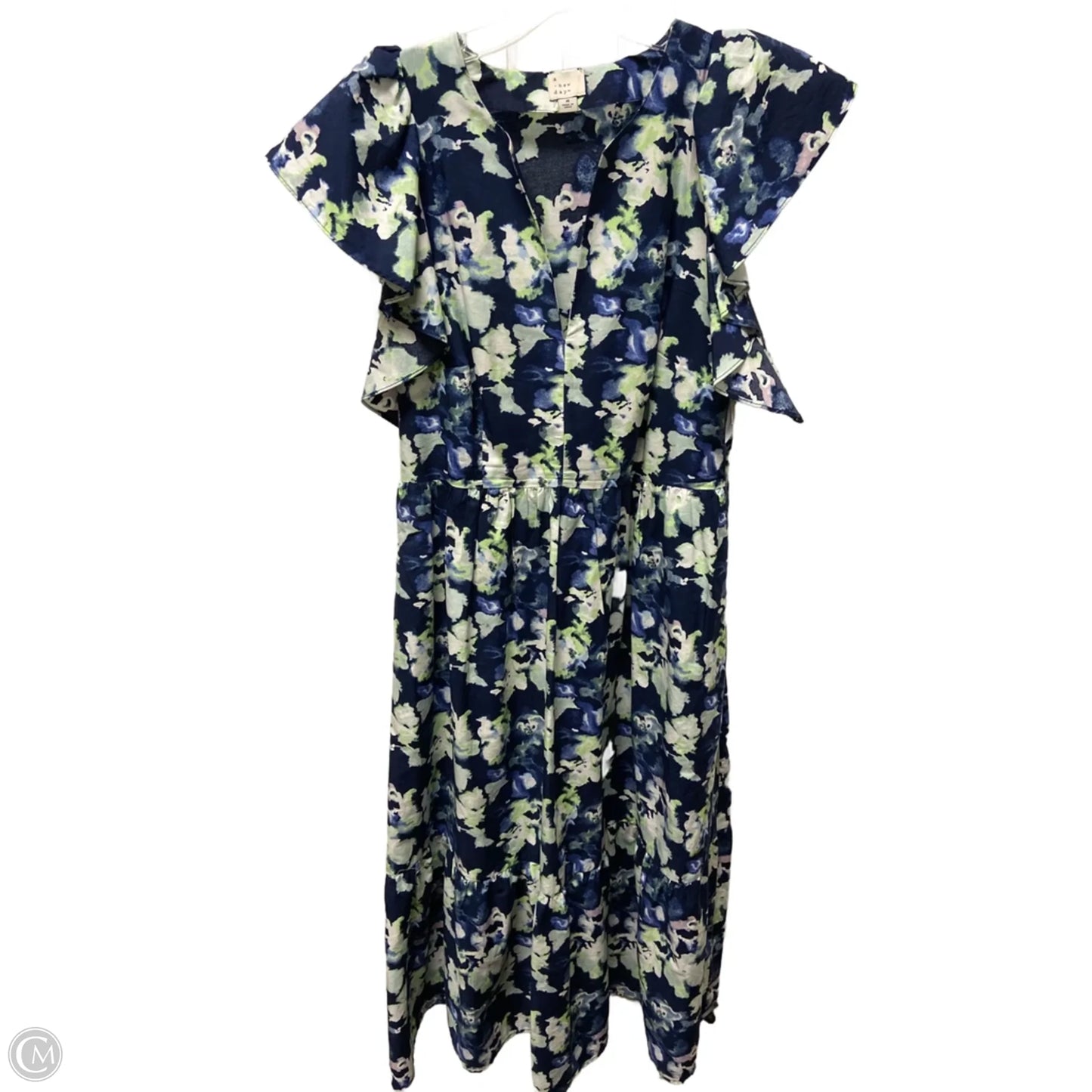 Dress Casual Maxi By A New Day In Blue & Green, Size: M