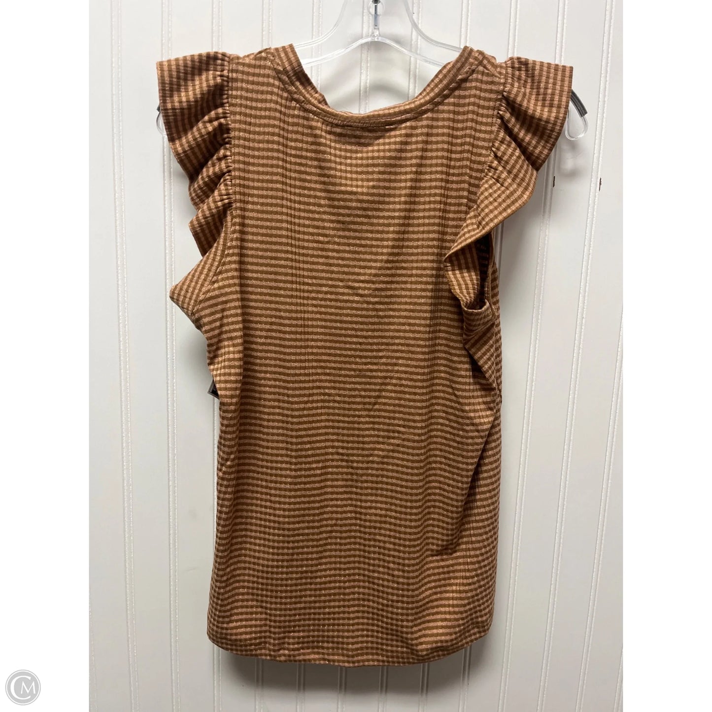 Top Sleeveless By Democracy In Striped Pattern, Size: M
