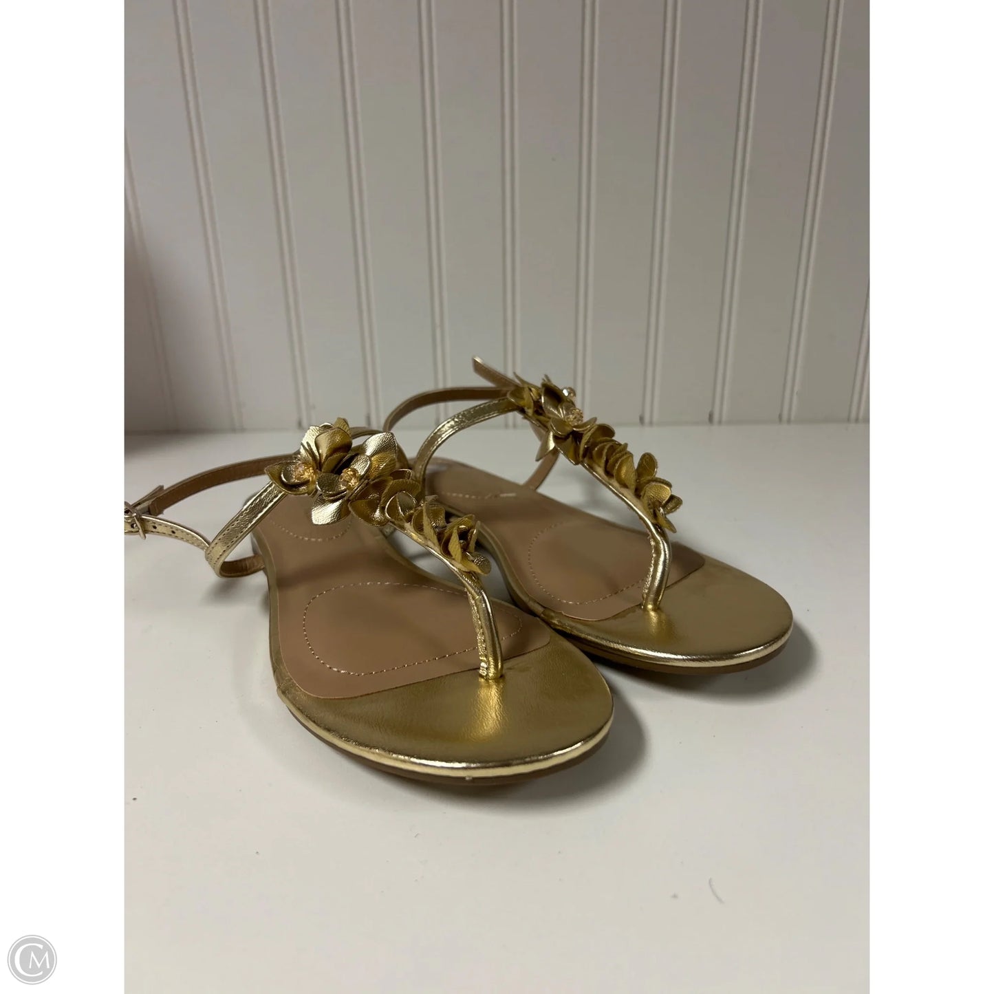 Sandals Flats By Anne Klein In Gold, Size: 6.5
