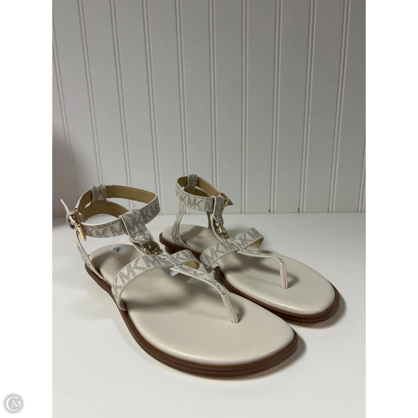 Sandals Designer By Michael Kors In White, Size: 7