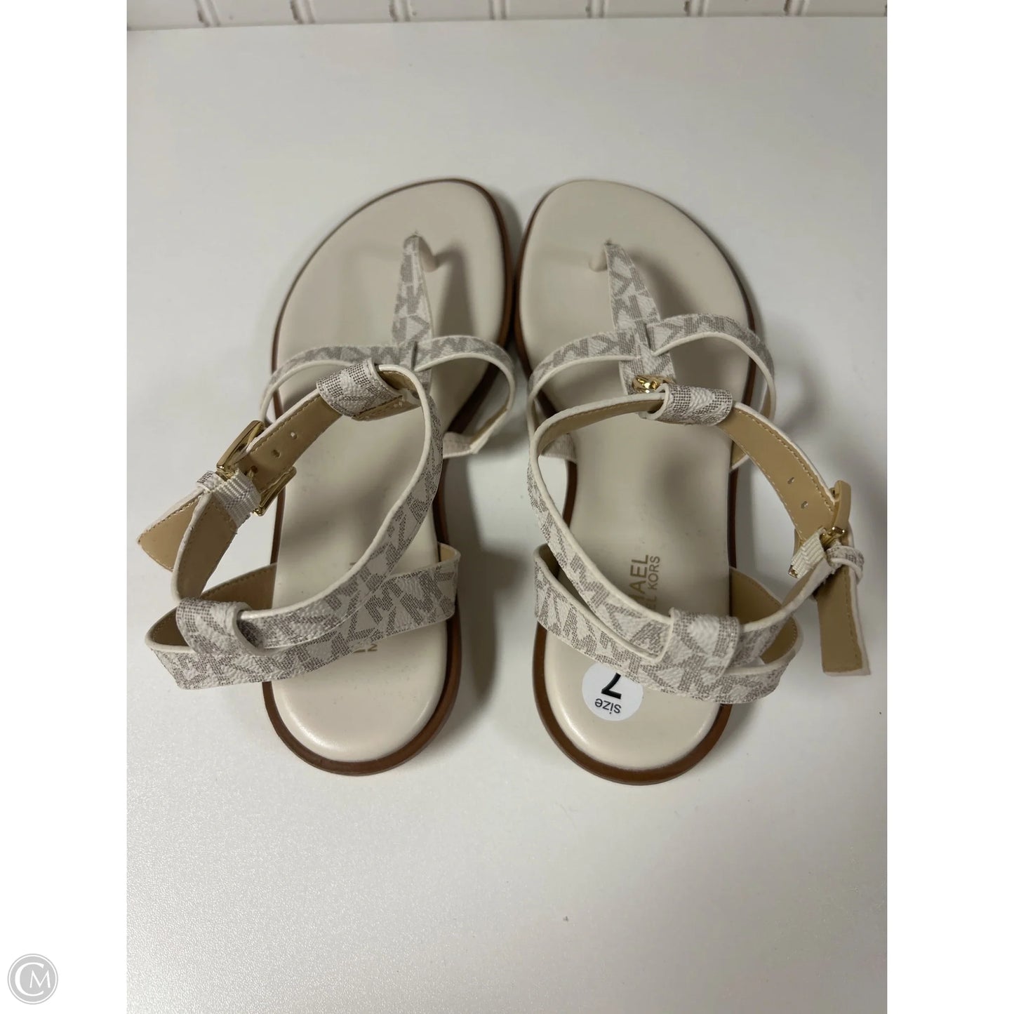 Sandals Designer By Michael Kors In White, Size: 7
