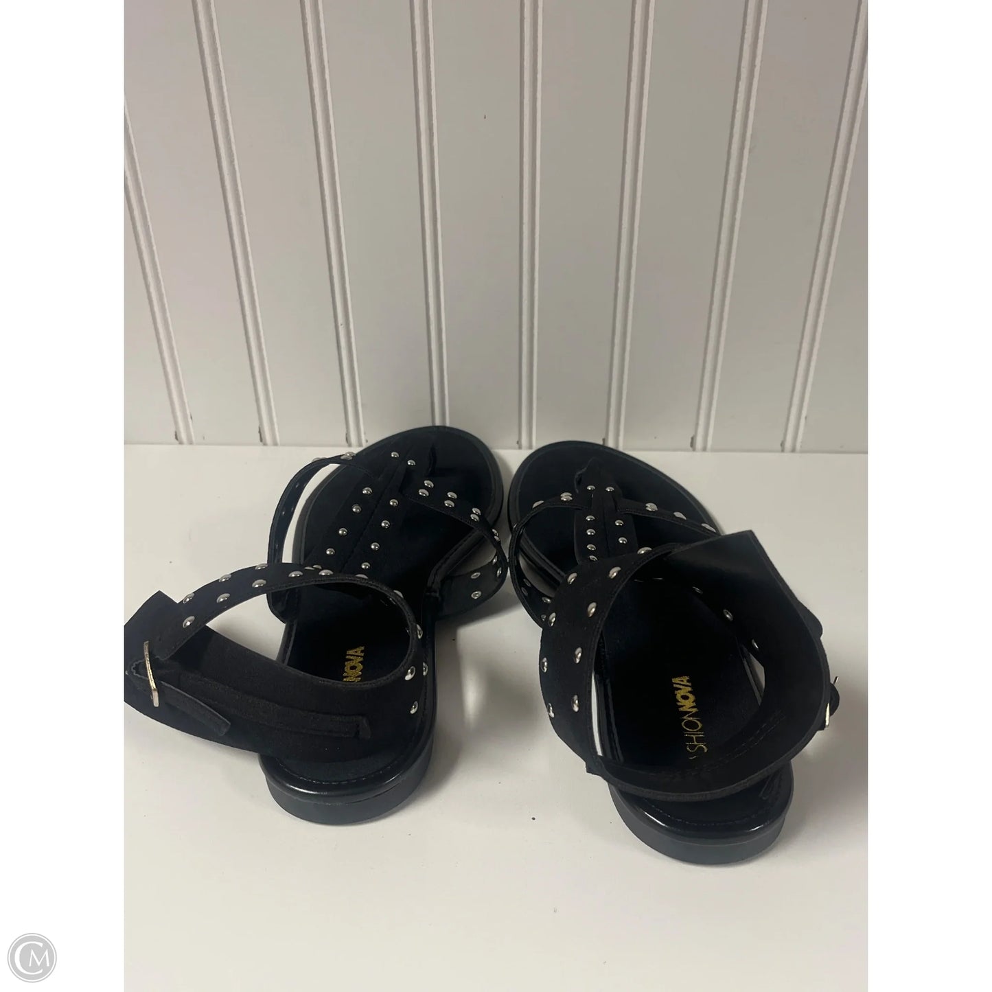 Sandals Flats By Fashion Nova In Black, Size: 9