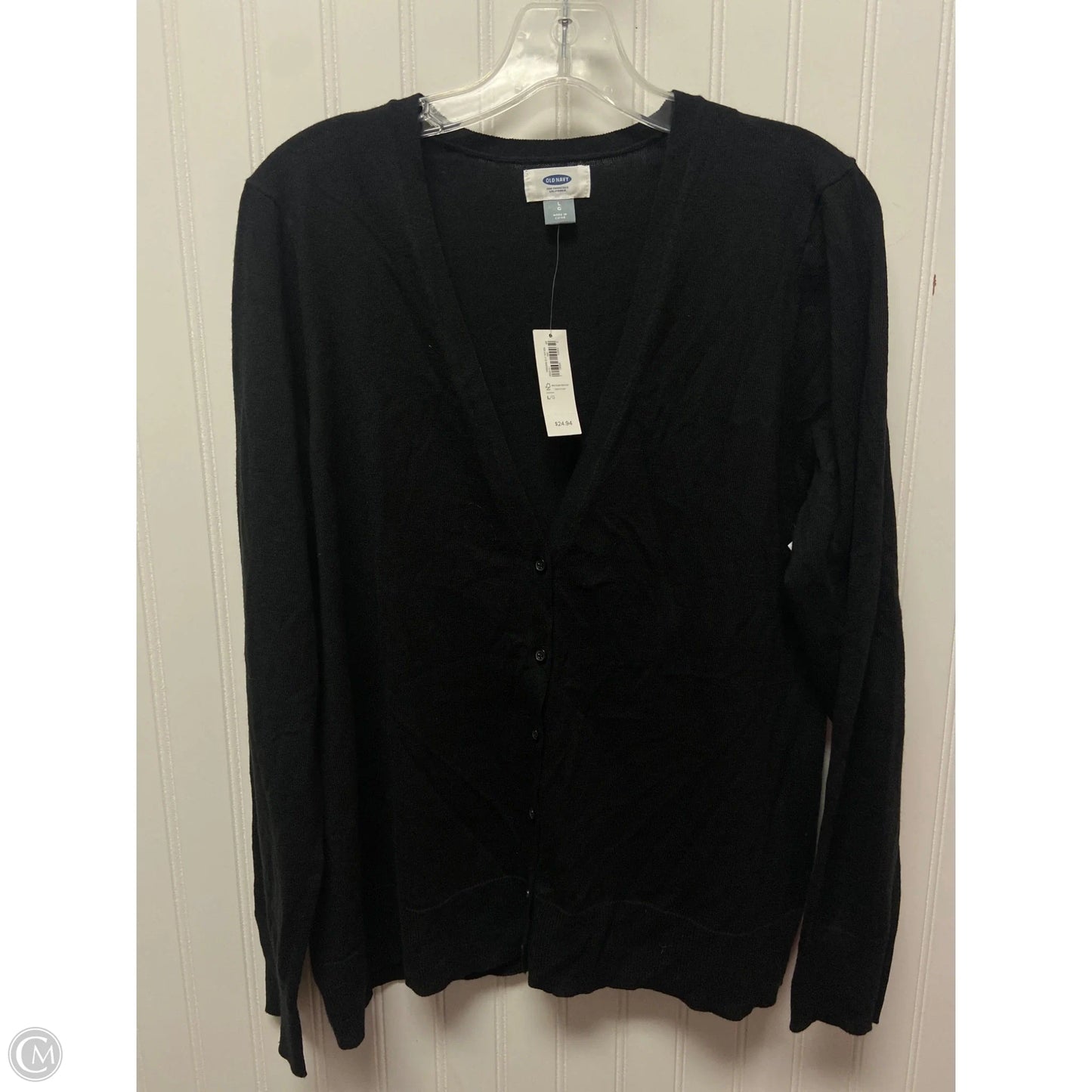 Sweater Cardigan By Loft In Black, Size: L