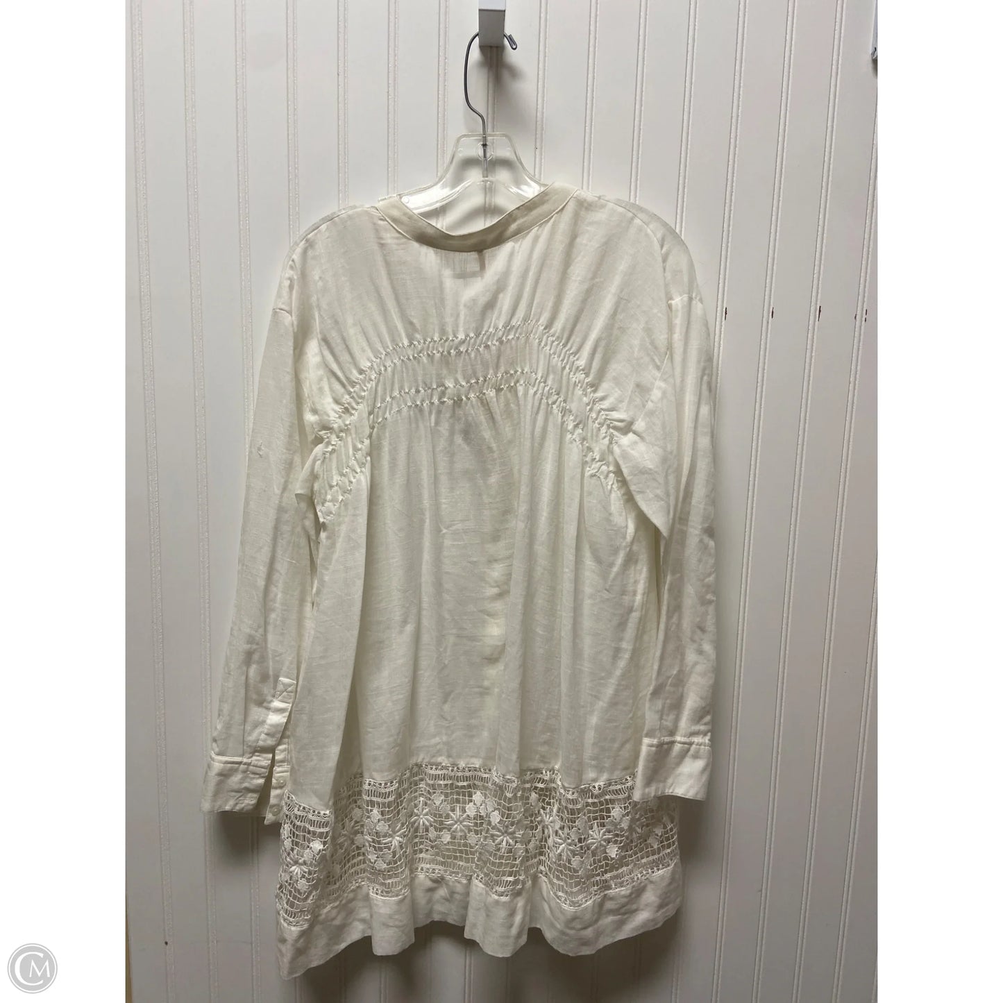 Tunic Long Sleeve By Free People In Cream, Size: Sp