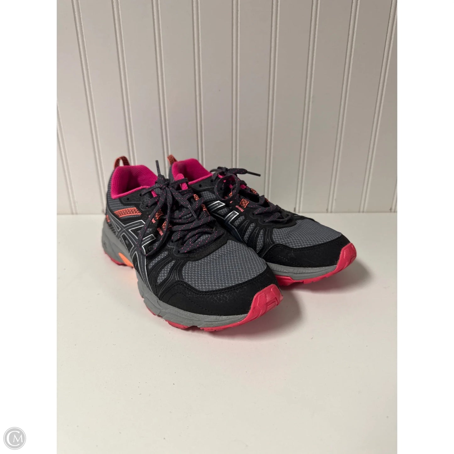 Shoes Athletic By Asics In Grey & Pink, Size: 7