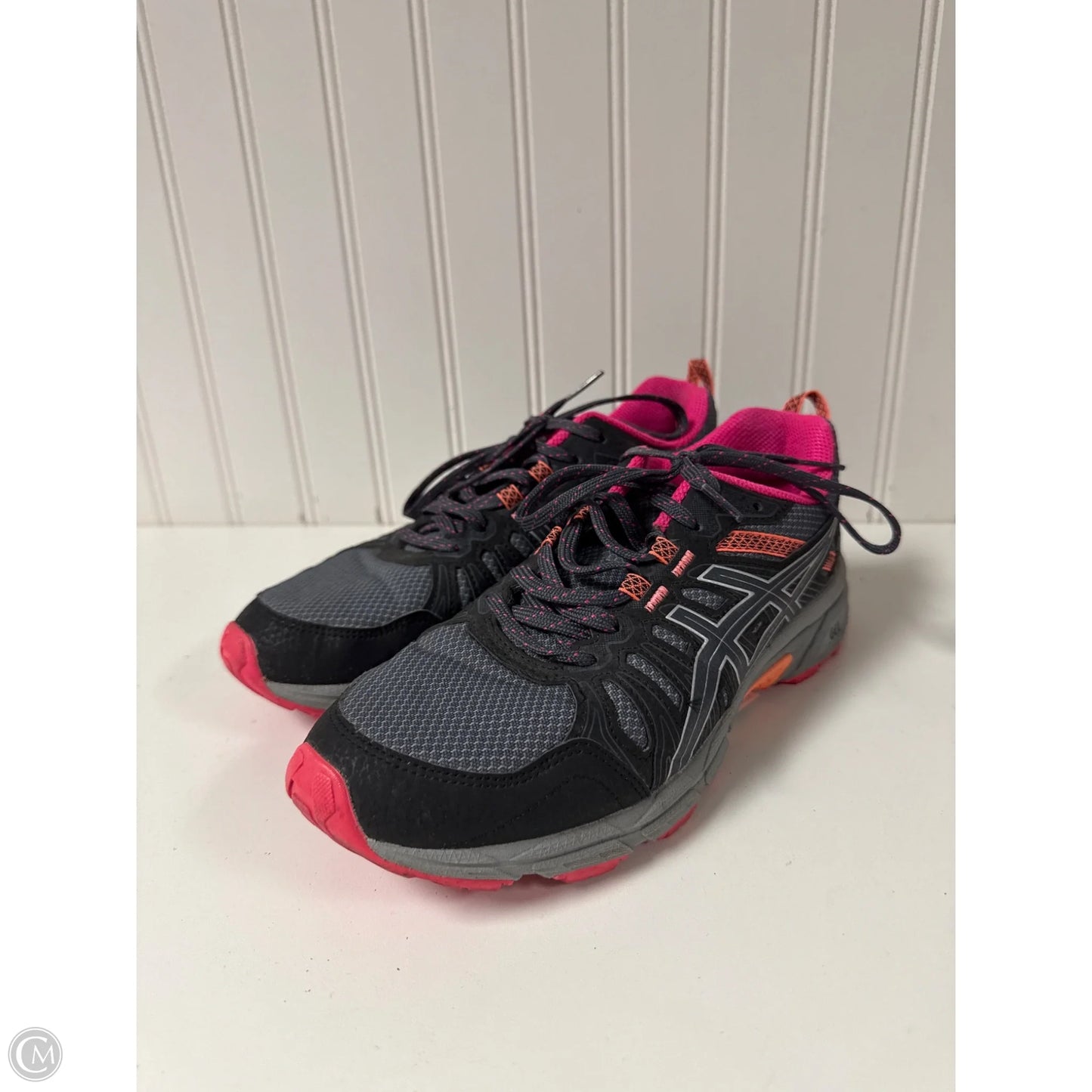 Shoes Athletic By Asics In Grey & Pink, Size: 7