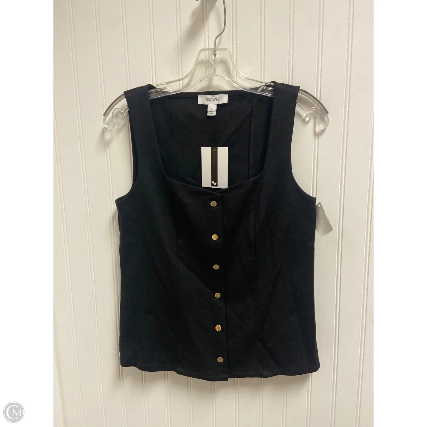 Top Sleeveless By Nine West In Black, Size: S