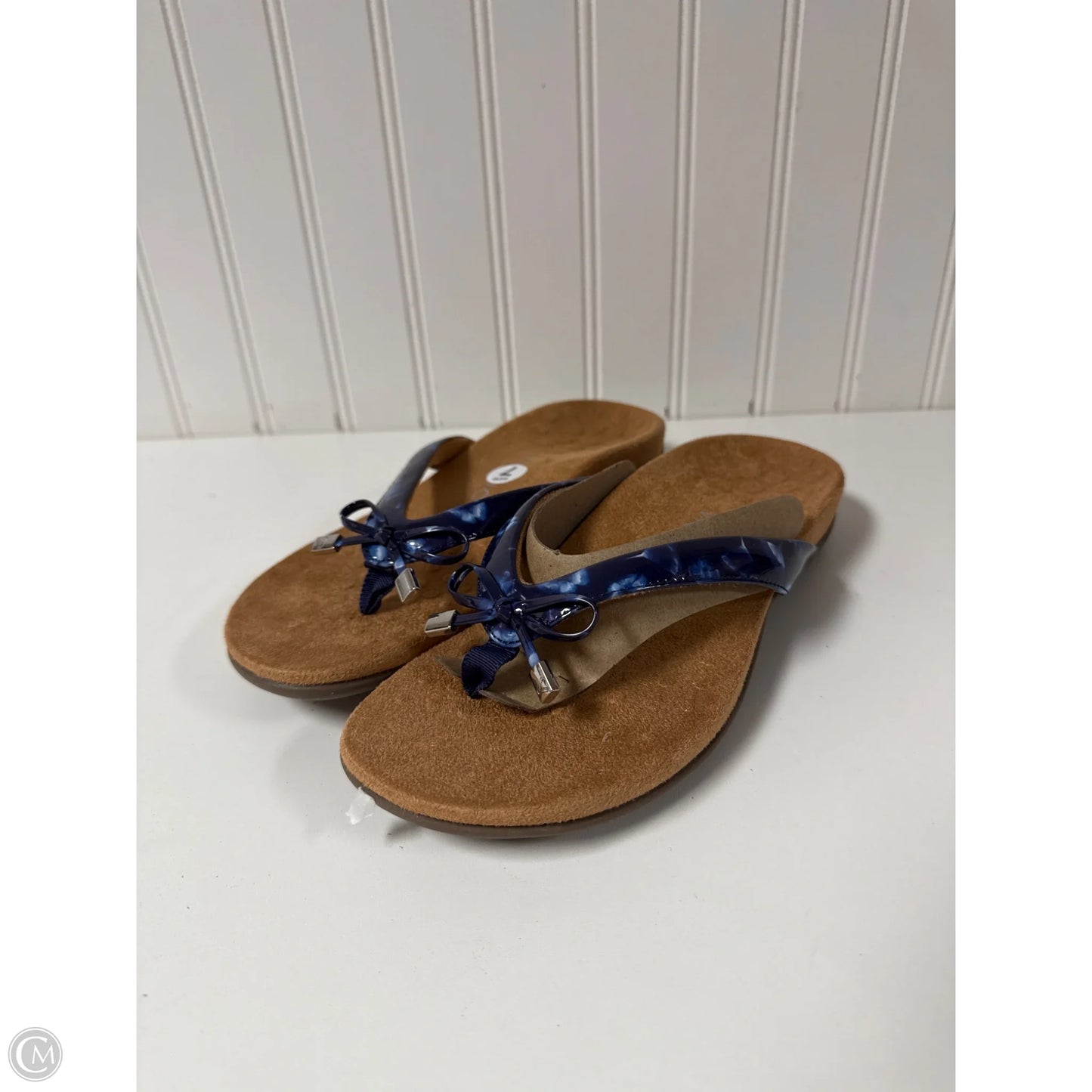 Sandals Flip Flops By Vionic In Blue, Size: 7