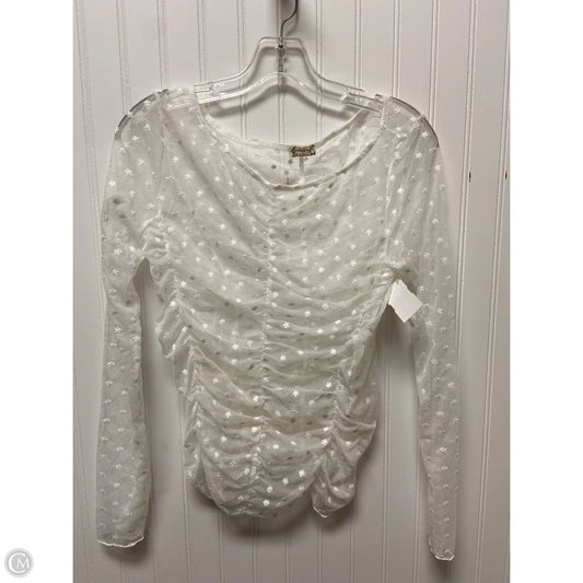 Top Long Sleeve By Free People In White, Size: Sp