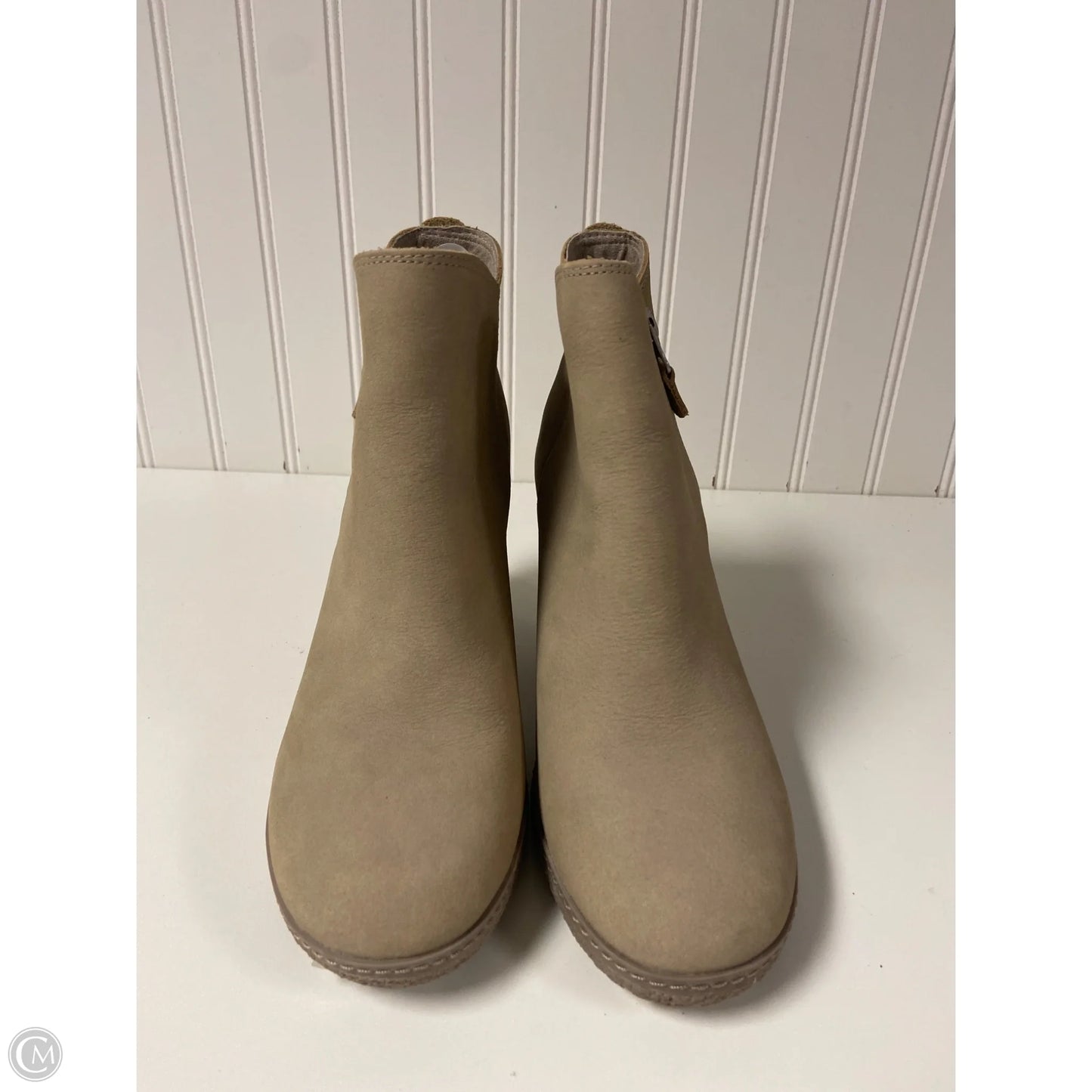 Boots Ankle Heels By Timberland In Taupe, Size: 8