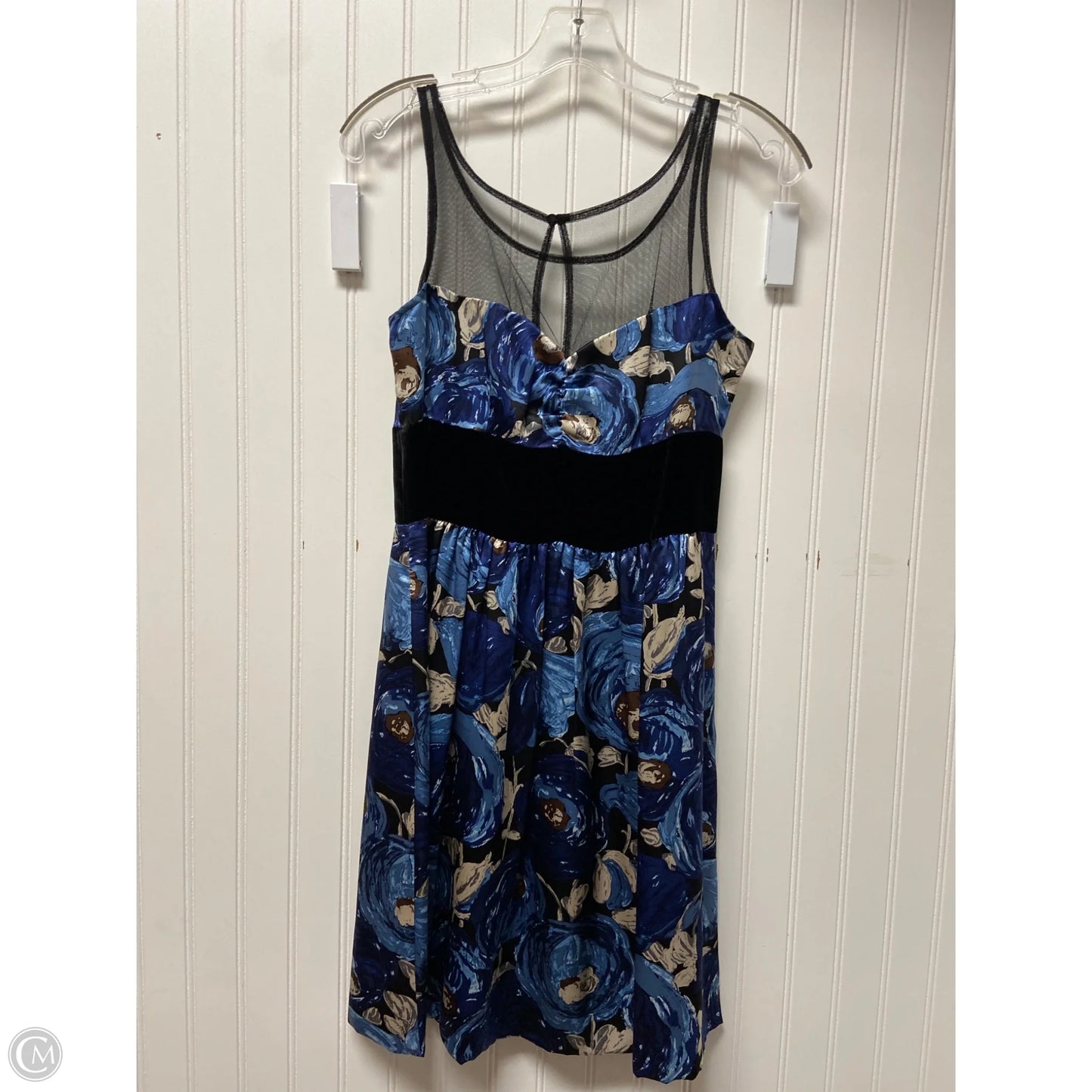 Dress Party Short By Tracy Reese In Black & Blue, Size: S