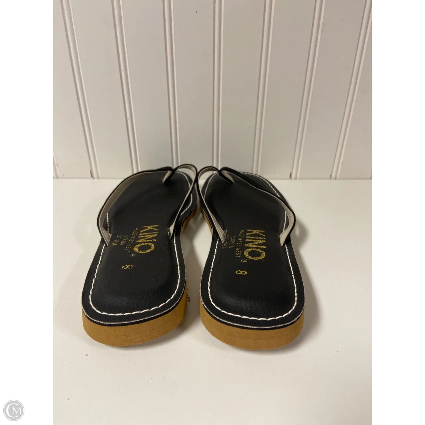 Sandals Flip Flops By Clothes Mentor In Black, Size: 8