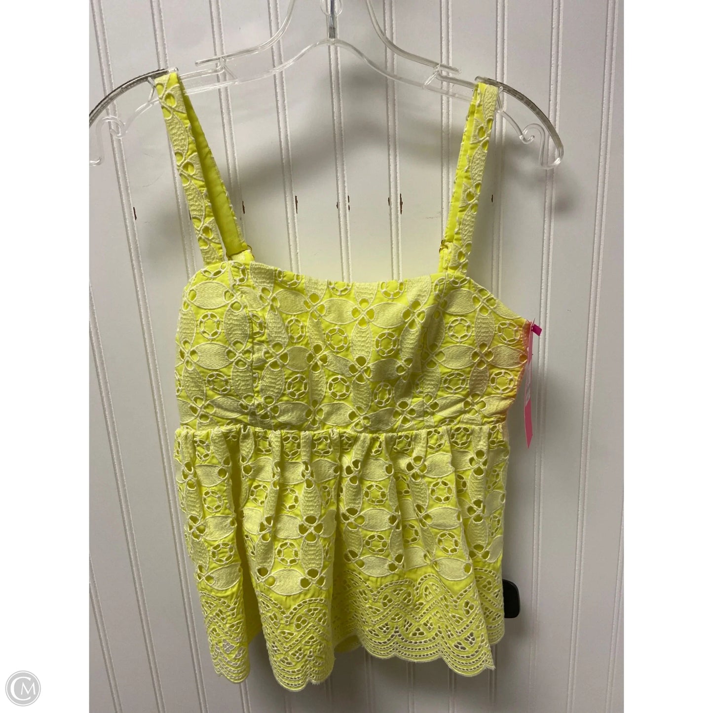 Top Sleeveless Designer By Lilly Pulitzer In Yellow, Size: Xs