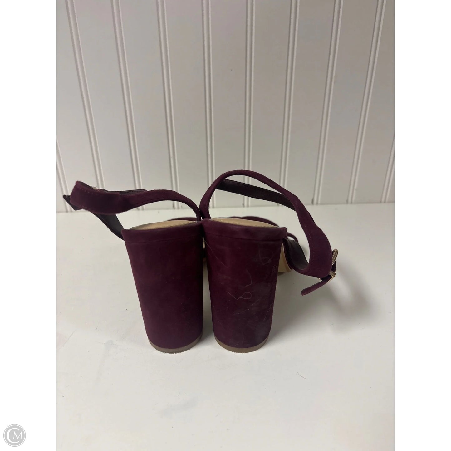 Sandals Heels Block By Gianni Bini In Purple, Size: 8