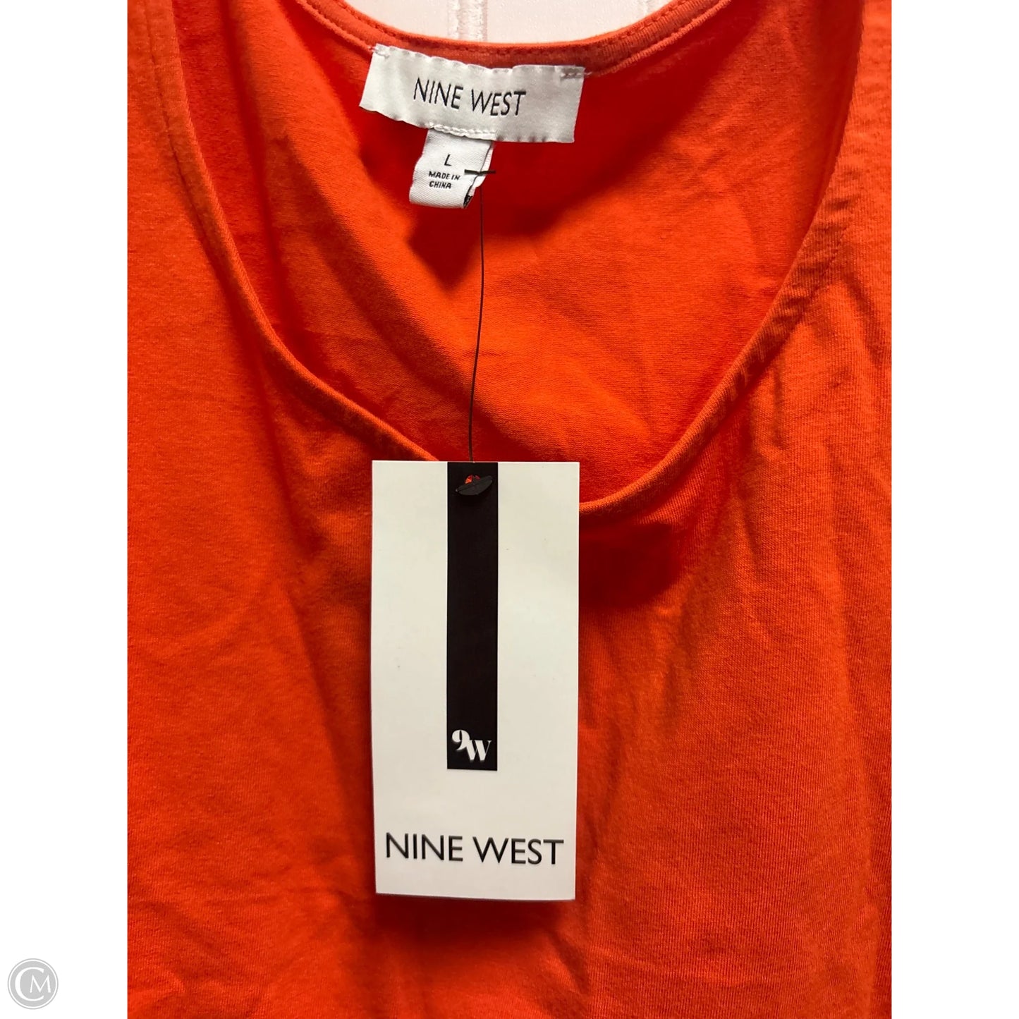 Top Sleeveless Basic By Nine West In Orange, Size: L