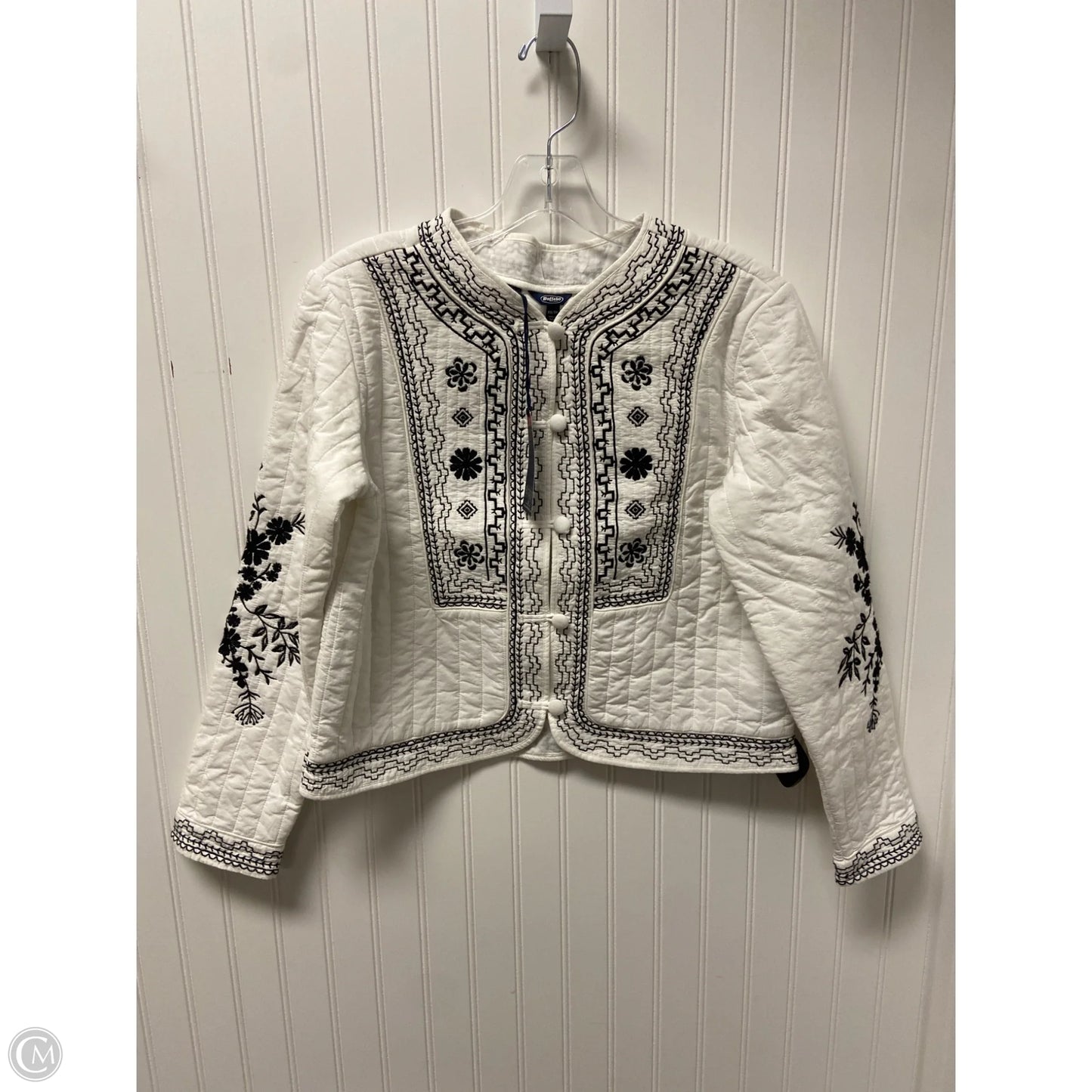 Jacket Shirt By Buffalo David Bitton In Black & White, Size: Xs