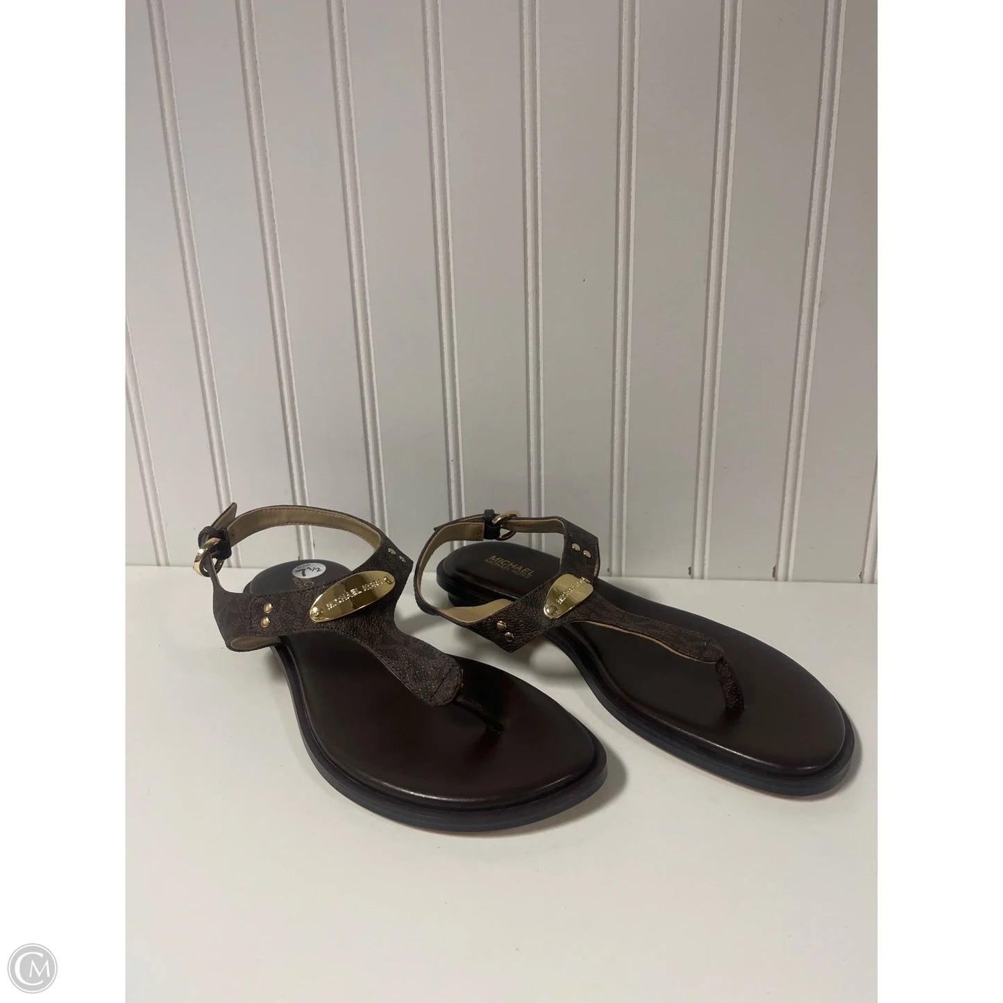 Sandals Designer By Michael Kors In Brown, Size: 7.5